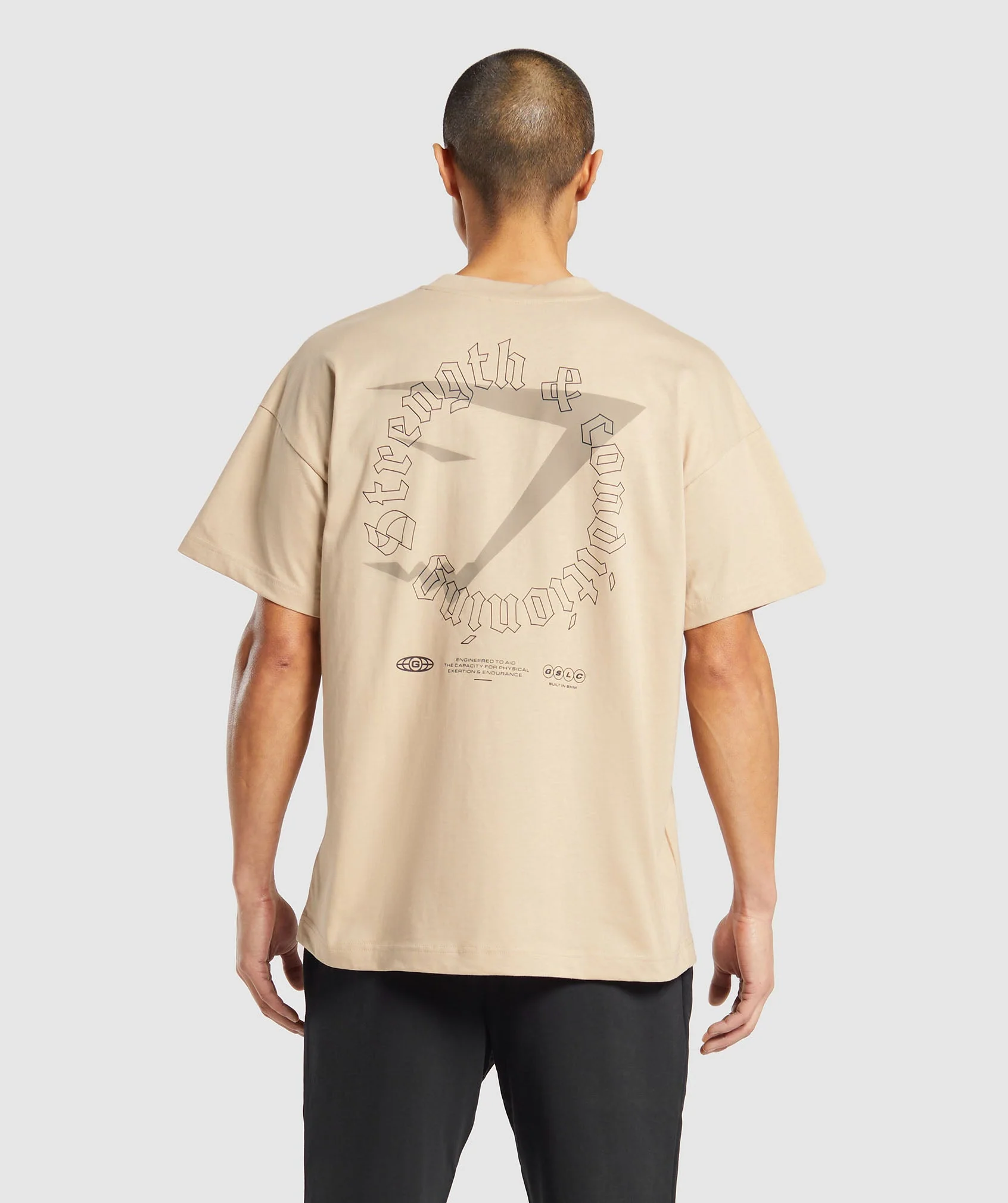 Gymshark Strength and Conditioning T-Shirt - Vanilla Beige