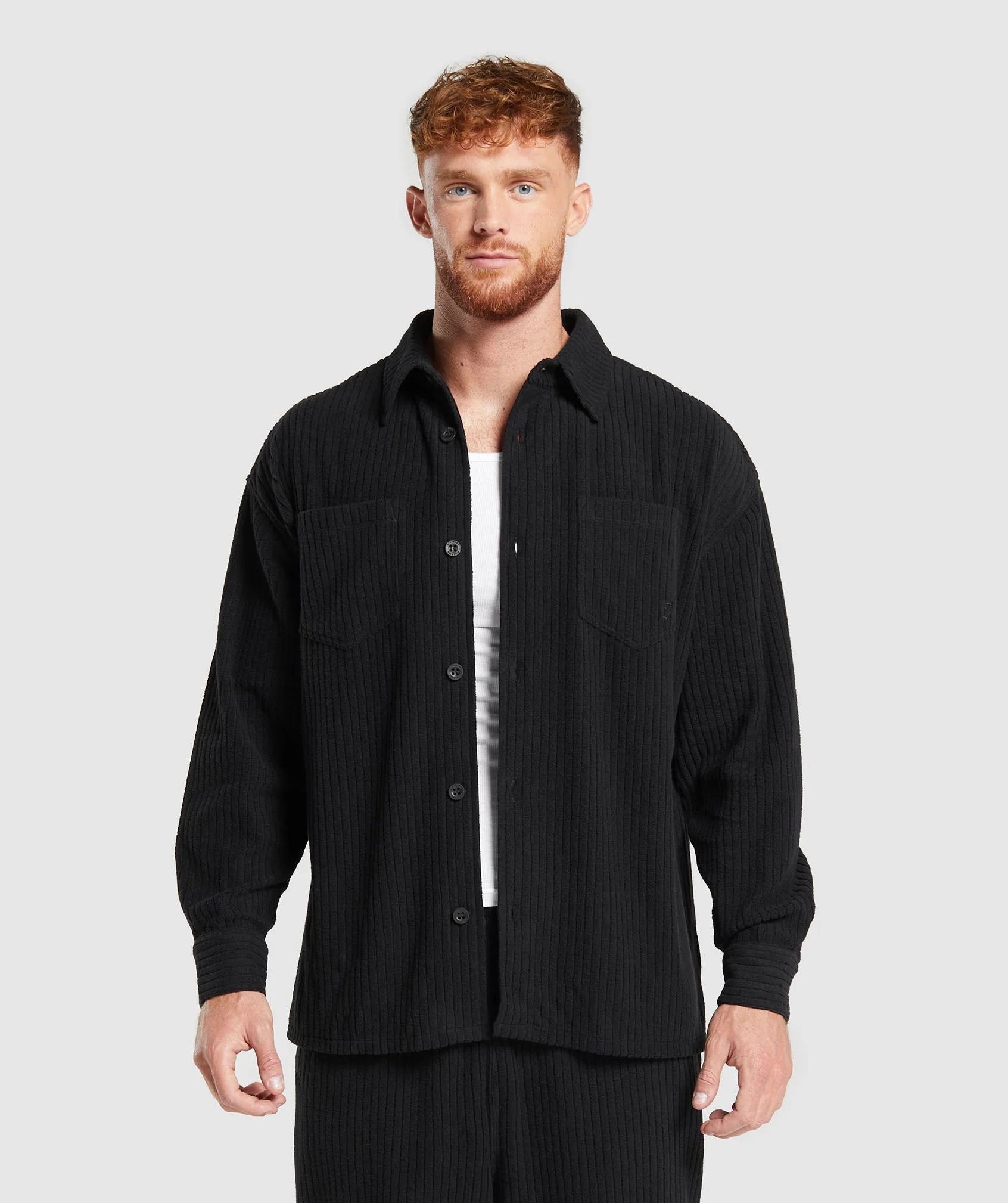 Gymshark Cord Overshirt - Black