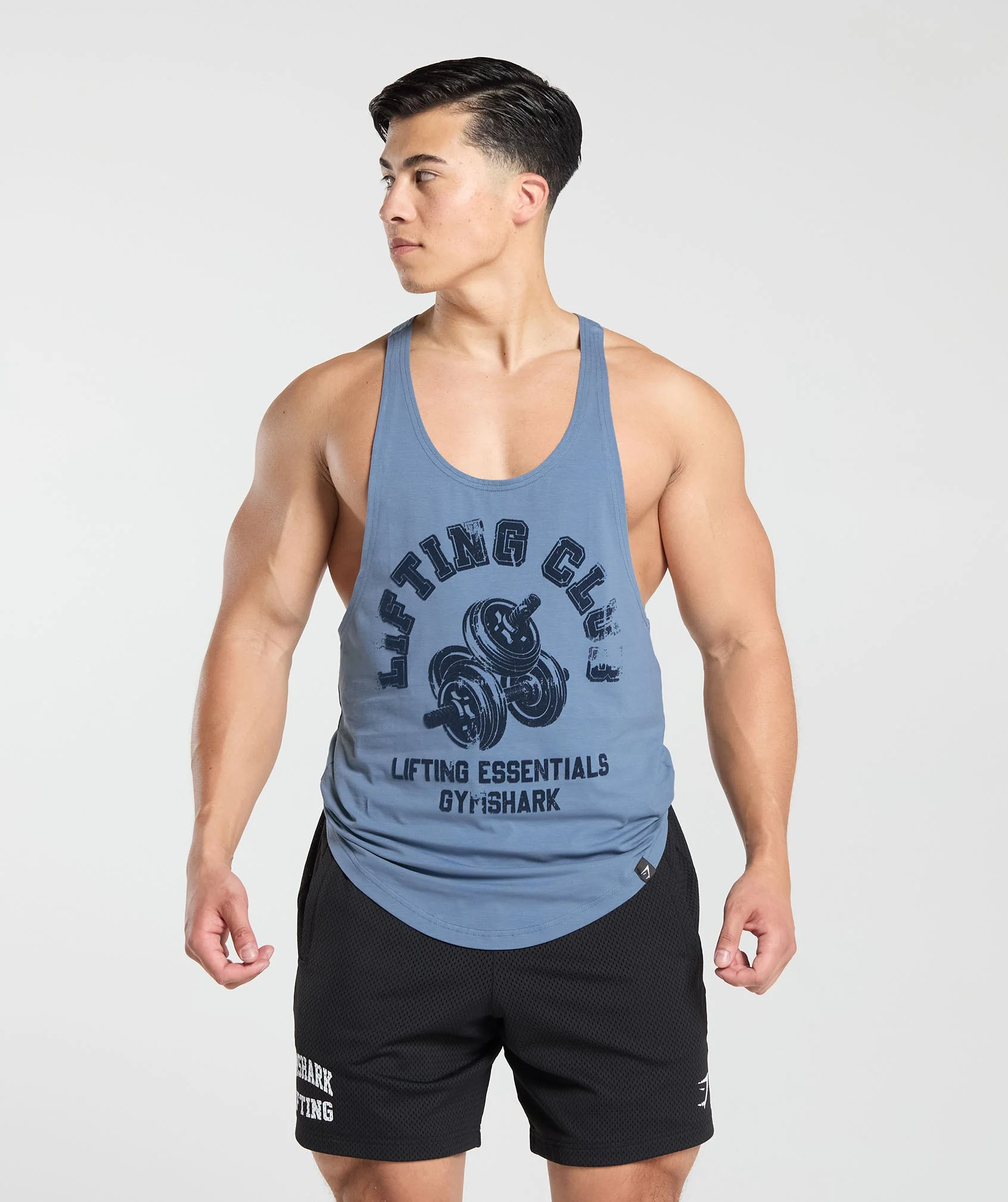 Gymshark Dumbbells Stringer - Faded Blue