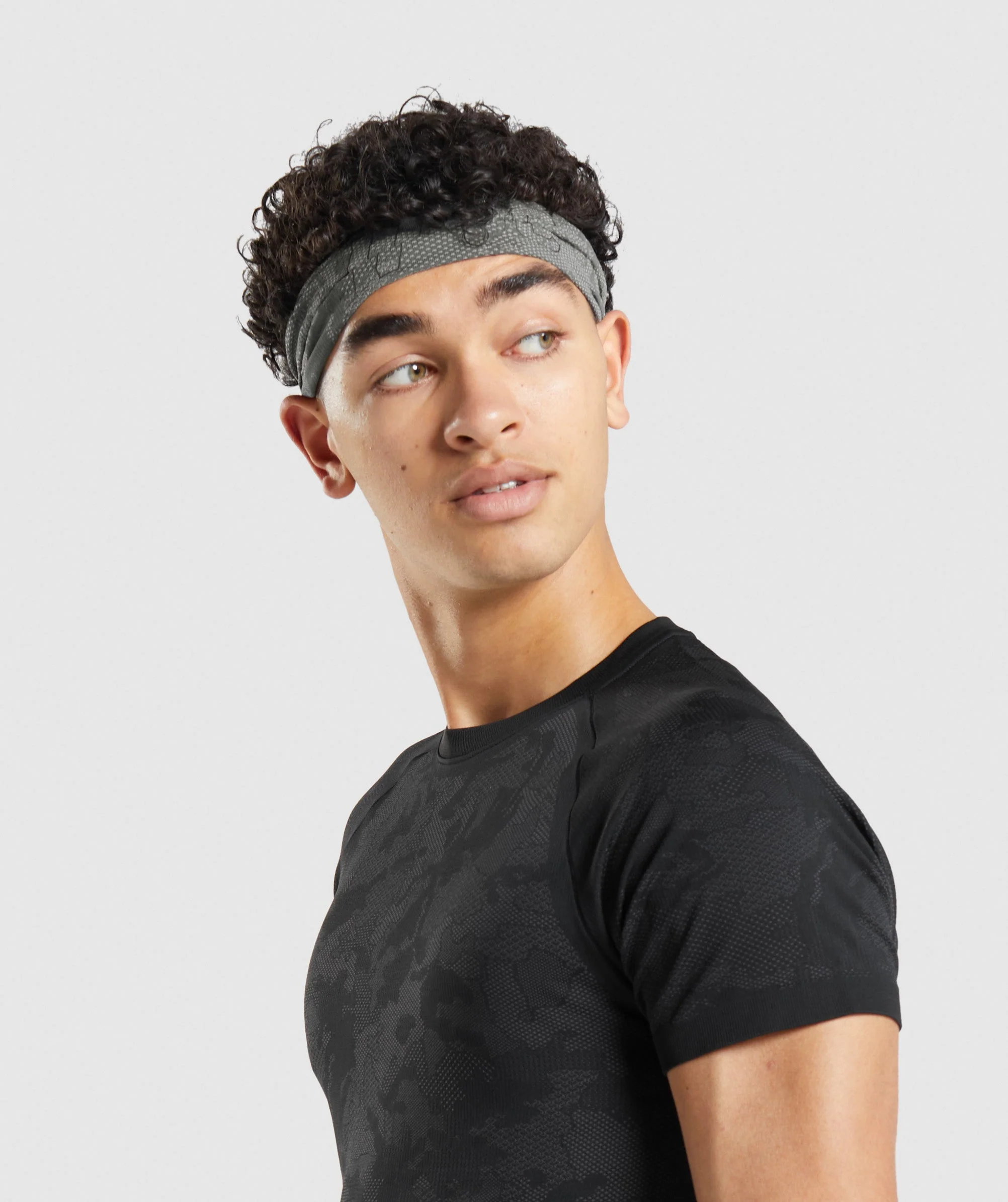 Gymshark//Steve Cook Headband - Charcoal Grey