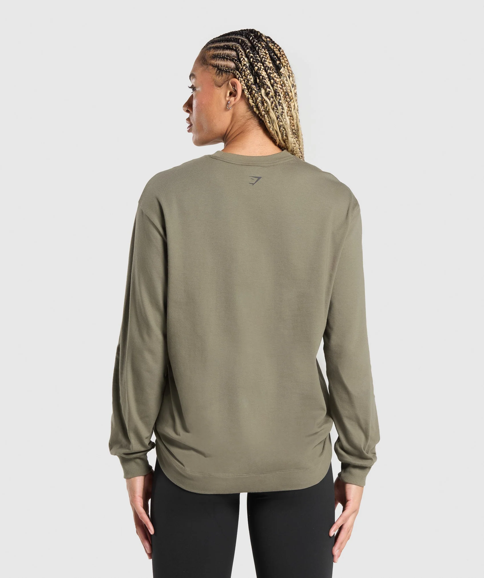 Gymshark Strength In Numbers Long Sleeve Top - Base Green