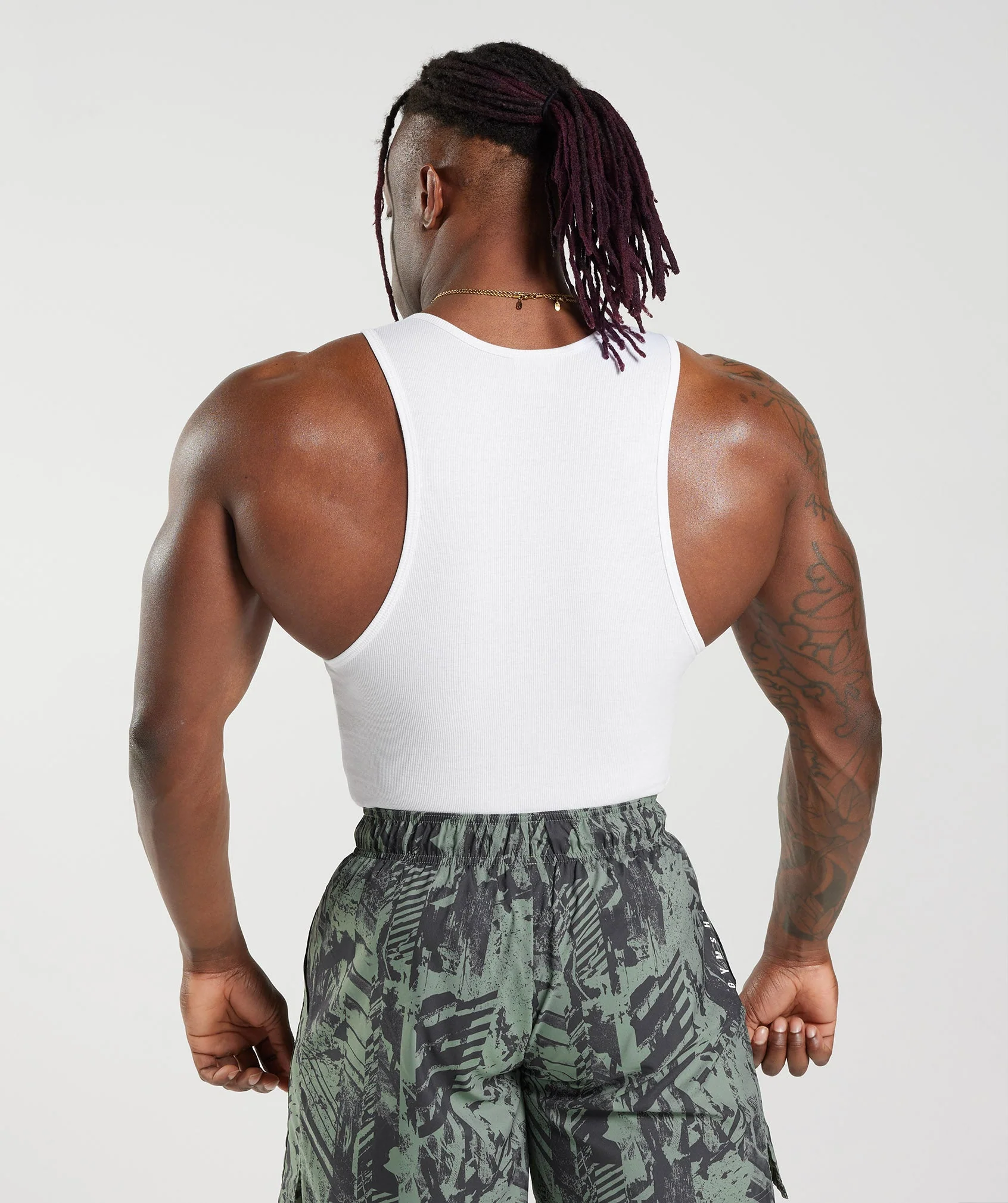 Gymshark Ribbed Tank 1PK - White