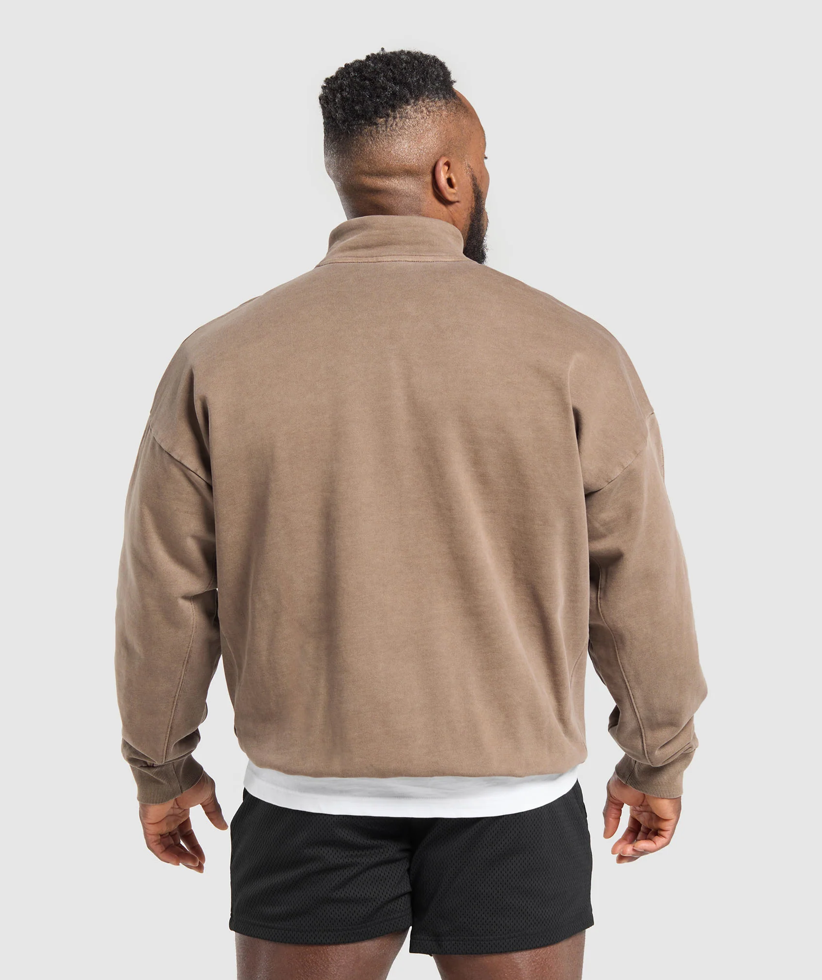 Gymshark Premium Legacy 1/4 Zip - Soft Brown