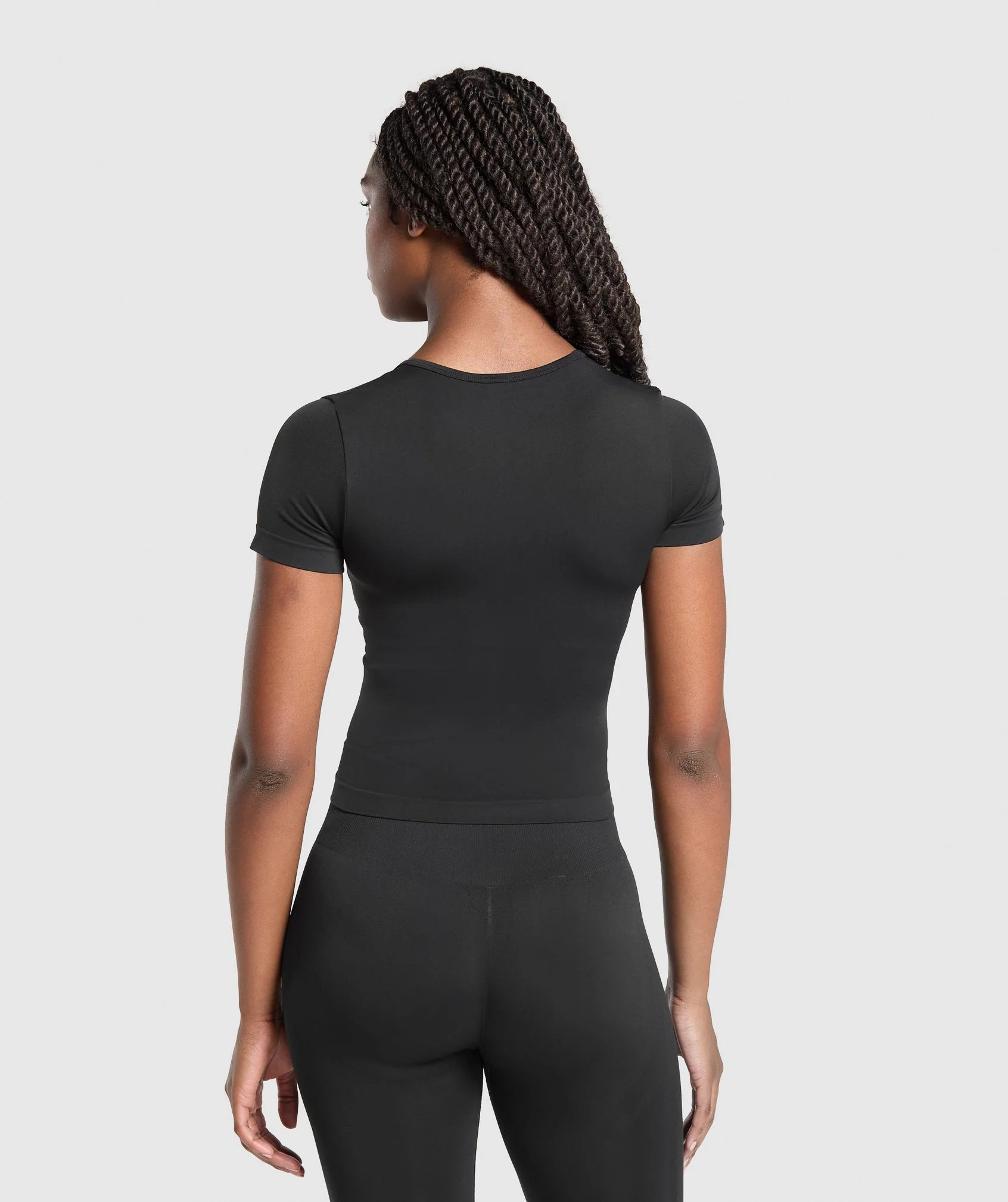 Gymshark Everyday Seamless Tight Fit Crew Neck Tee - Black