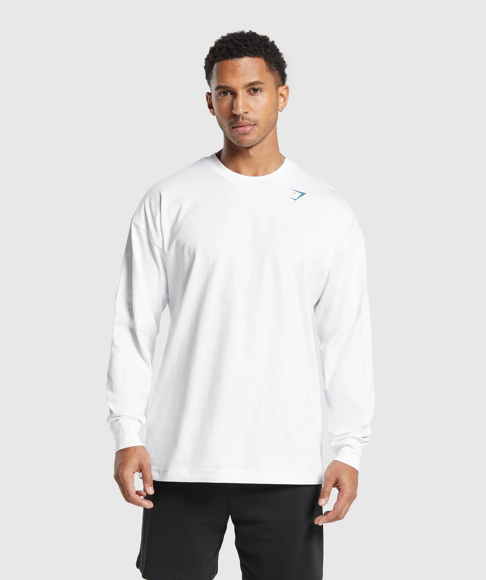 Gymshark Stacked Long Sleeve T-Shirt - White