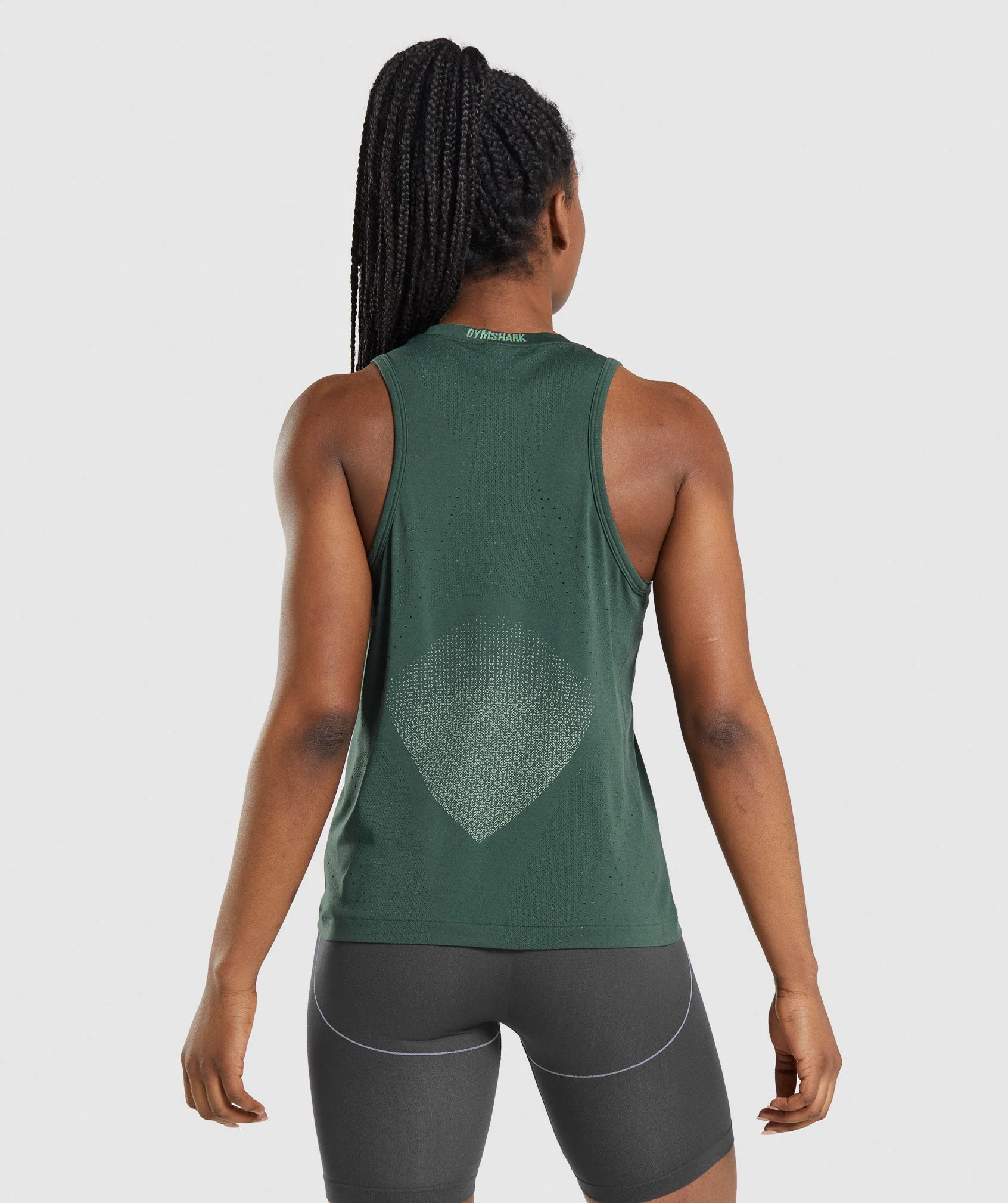 Gymshark Apex Seamless Tank - Obsidian Green/Cucumber Green