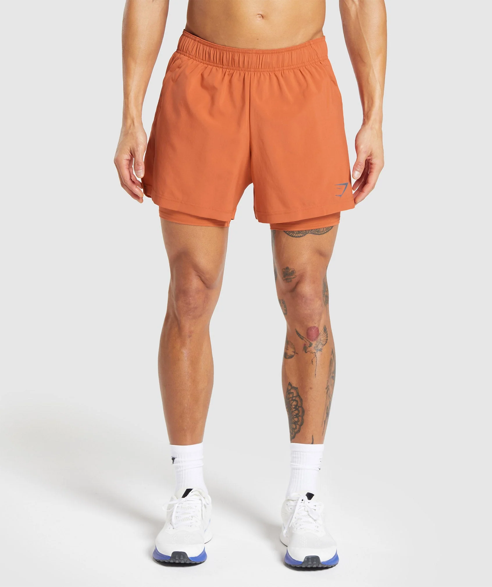 Gymshark Sport 5 2 in 1 Shorts - Muted Orange/Muted Orange