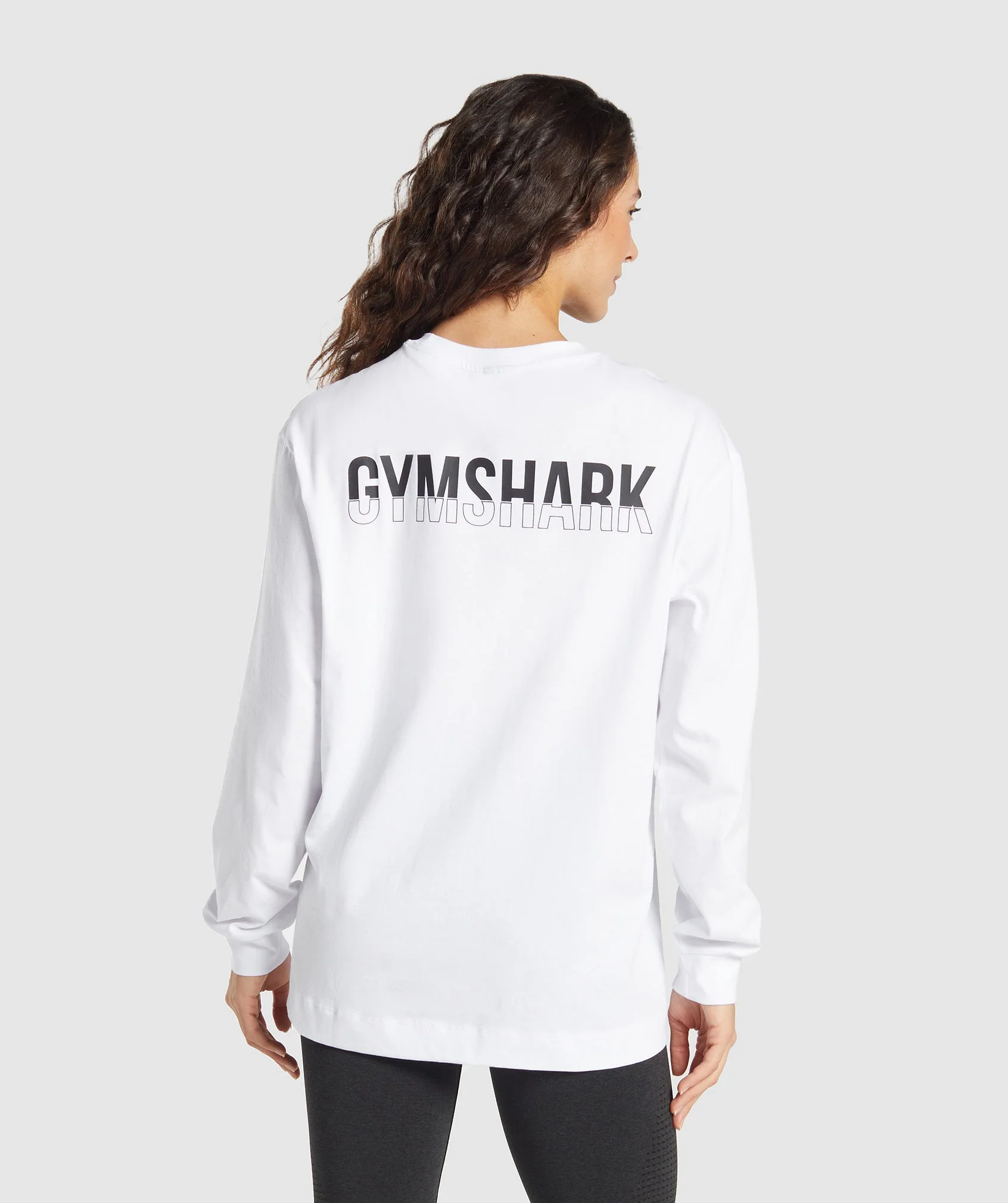Gymshark Fraction Long Sleeve T-Shirt - White