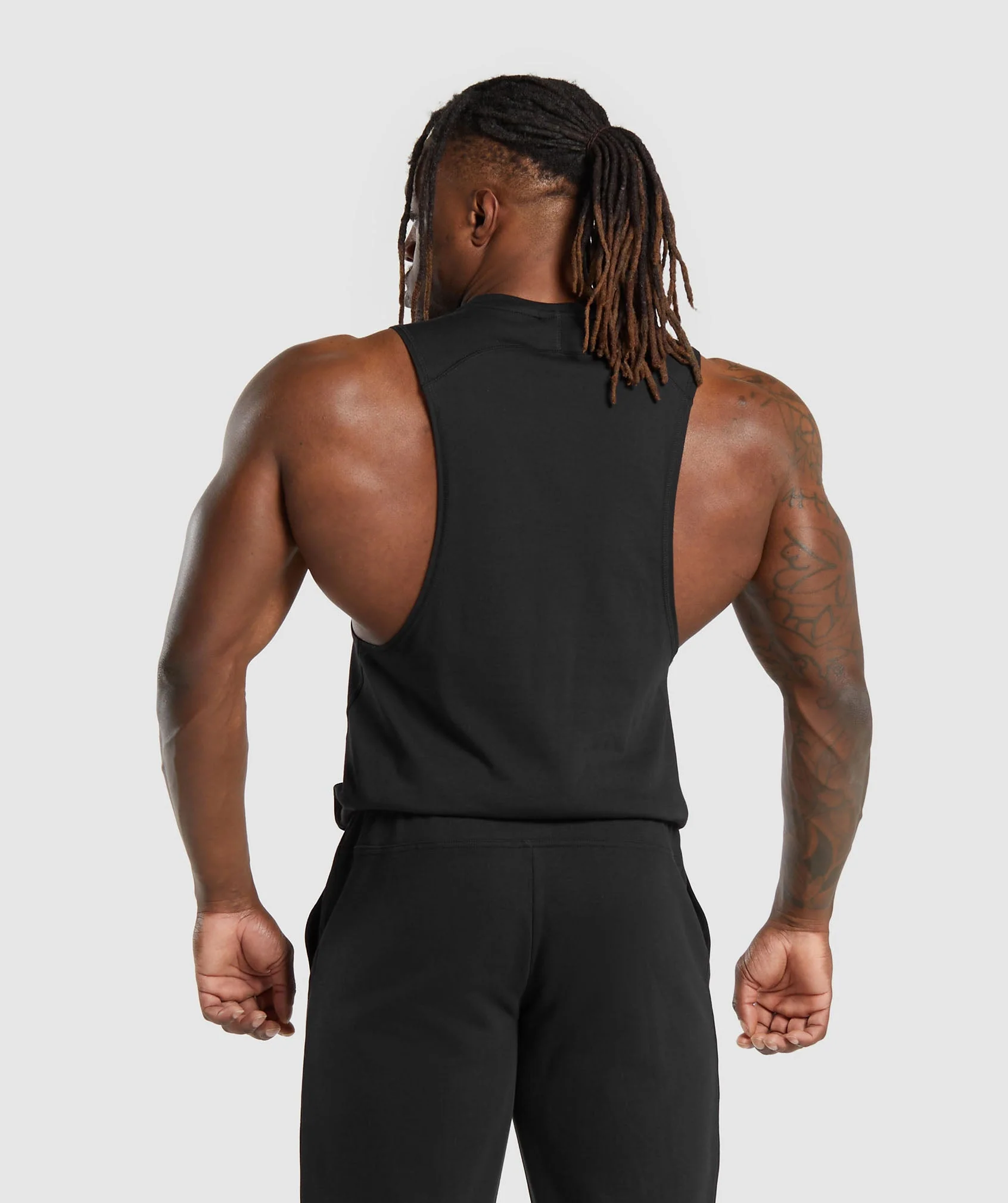 Gymshark Impact Drop Arm Tank - Black/Vivid Red