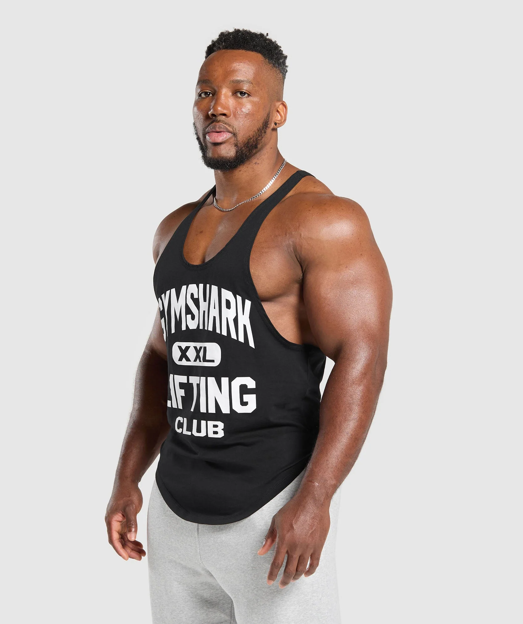 Gymshark XXL Graphic Stringer - Black