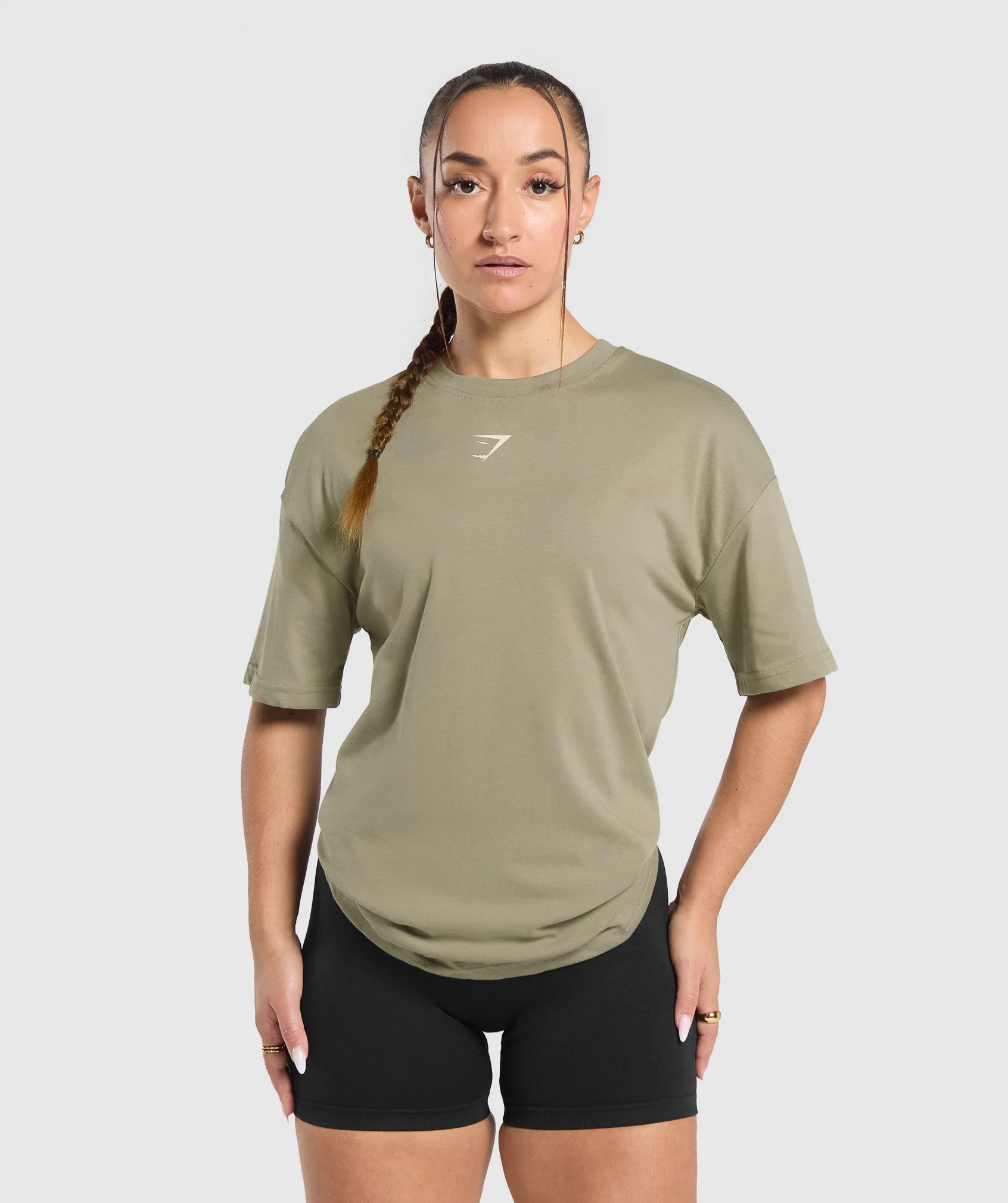 Power Oversized T-Shirt - Linen Brown