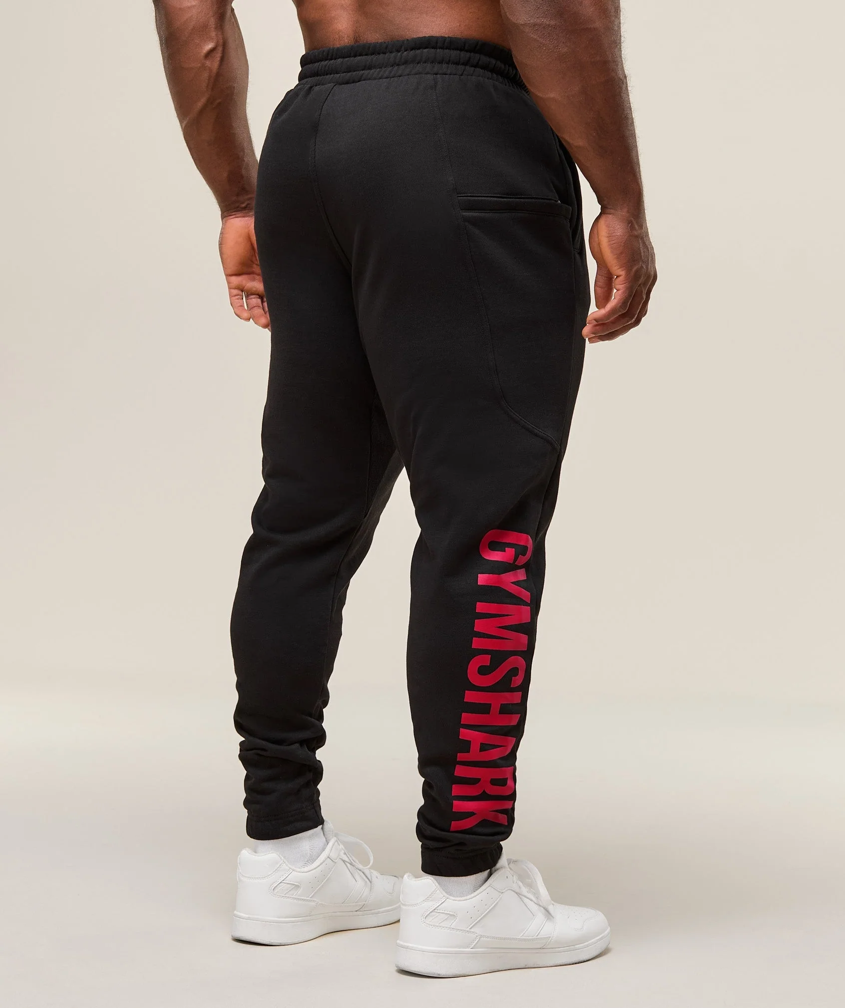 Gymshark Power Joggers - Black/Conditioning Red