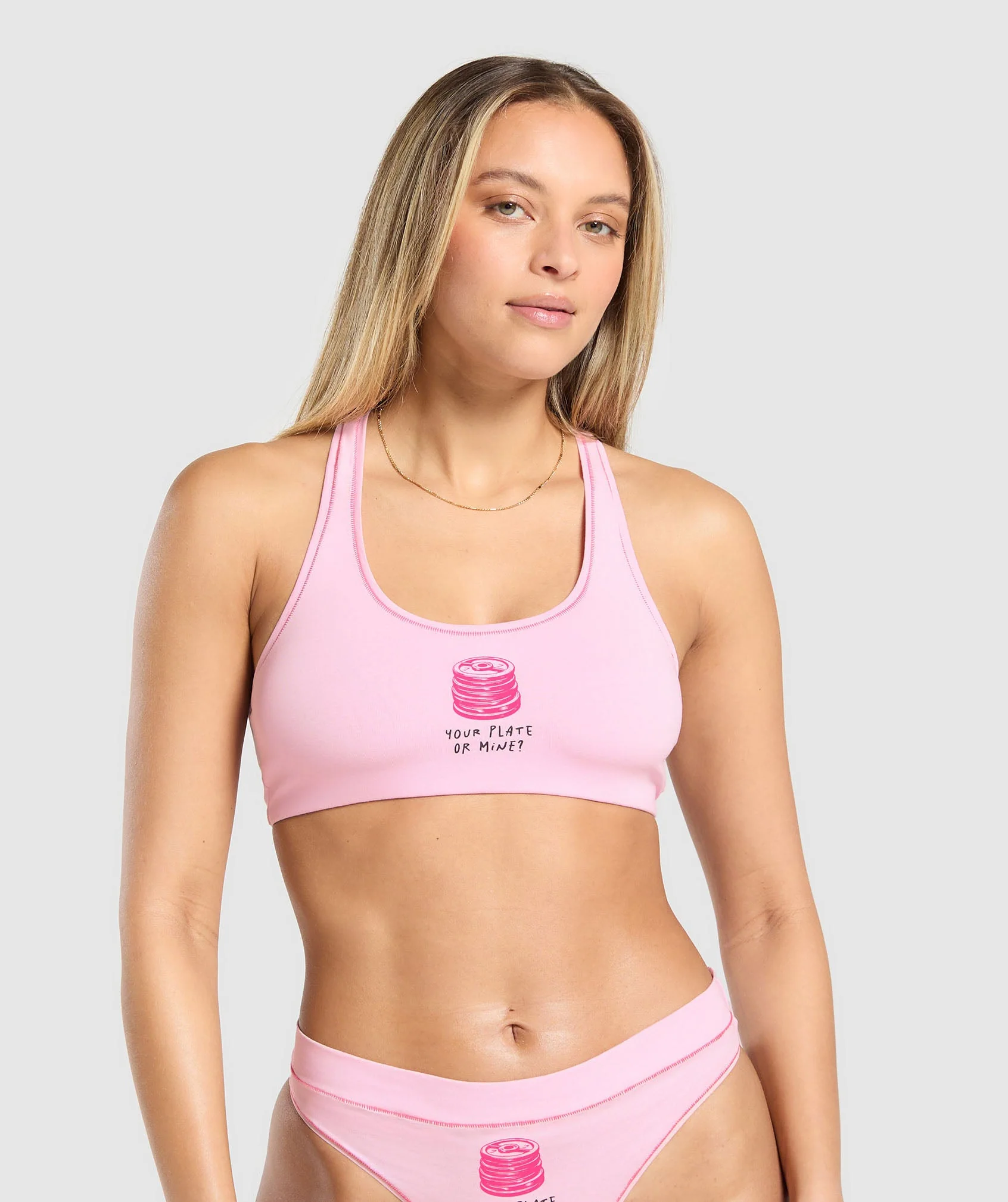 Gymshark Your Plate or Mine Bralette - Dolly Pink