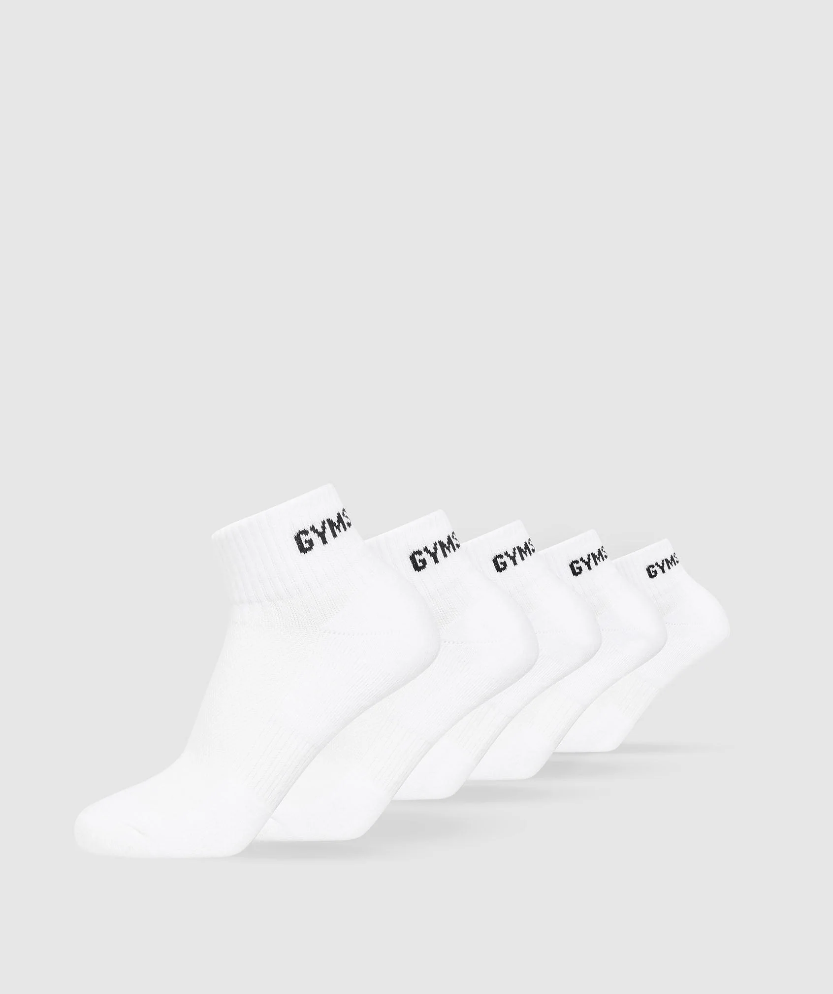 Gymshark Quarter Socks 5pk - White