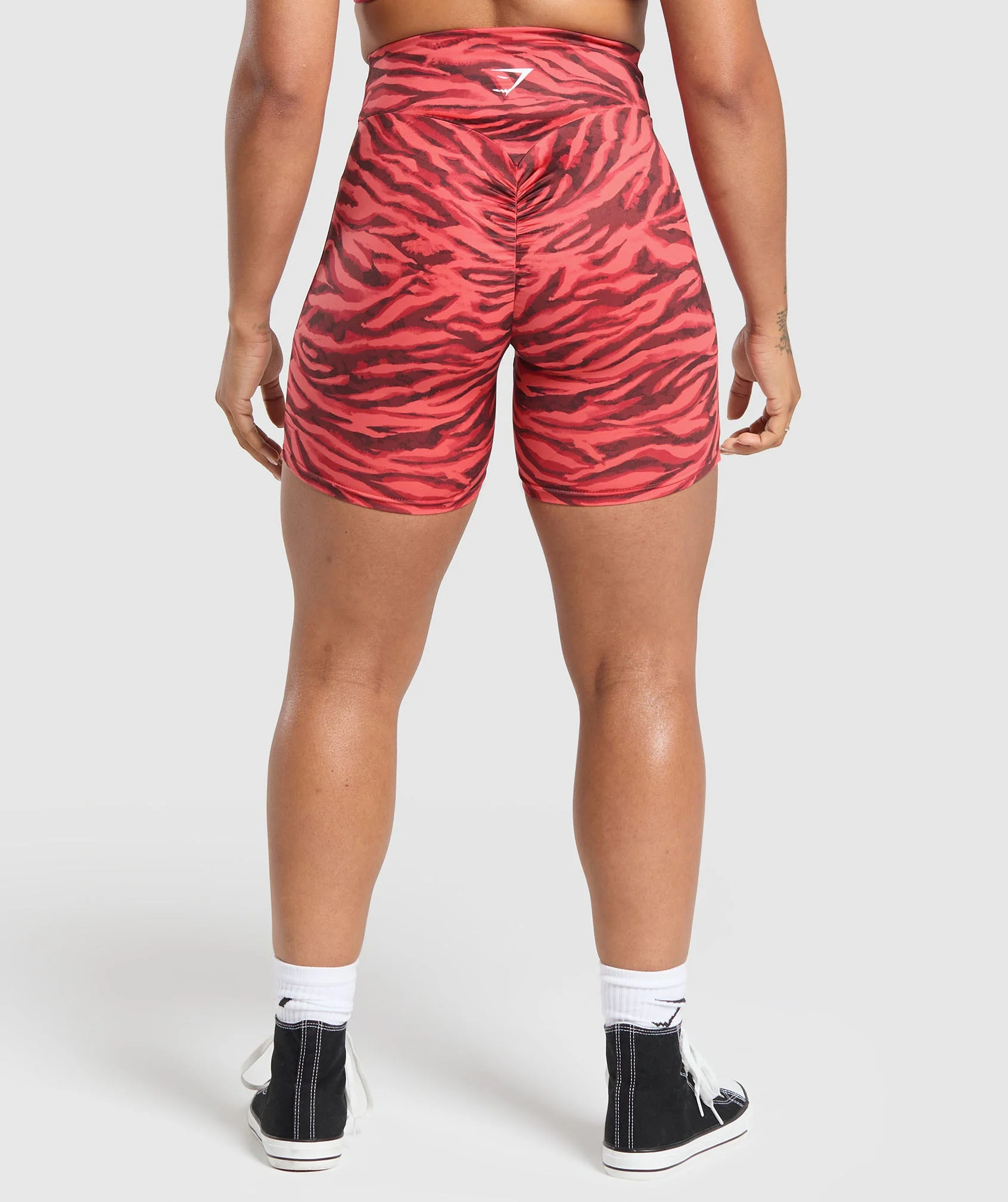 Reps Power Tight Shorts - Varsity Pink Print