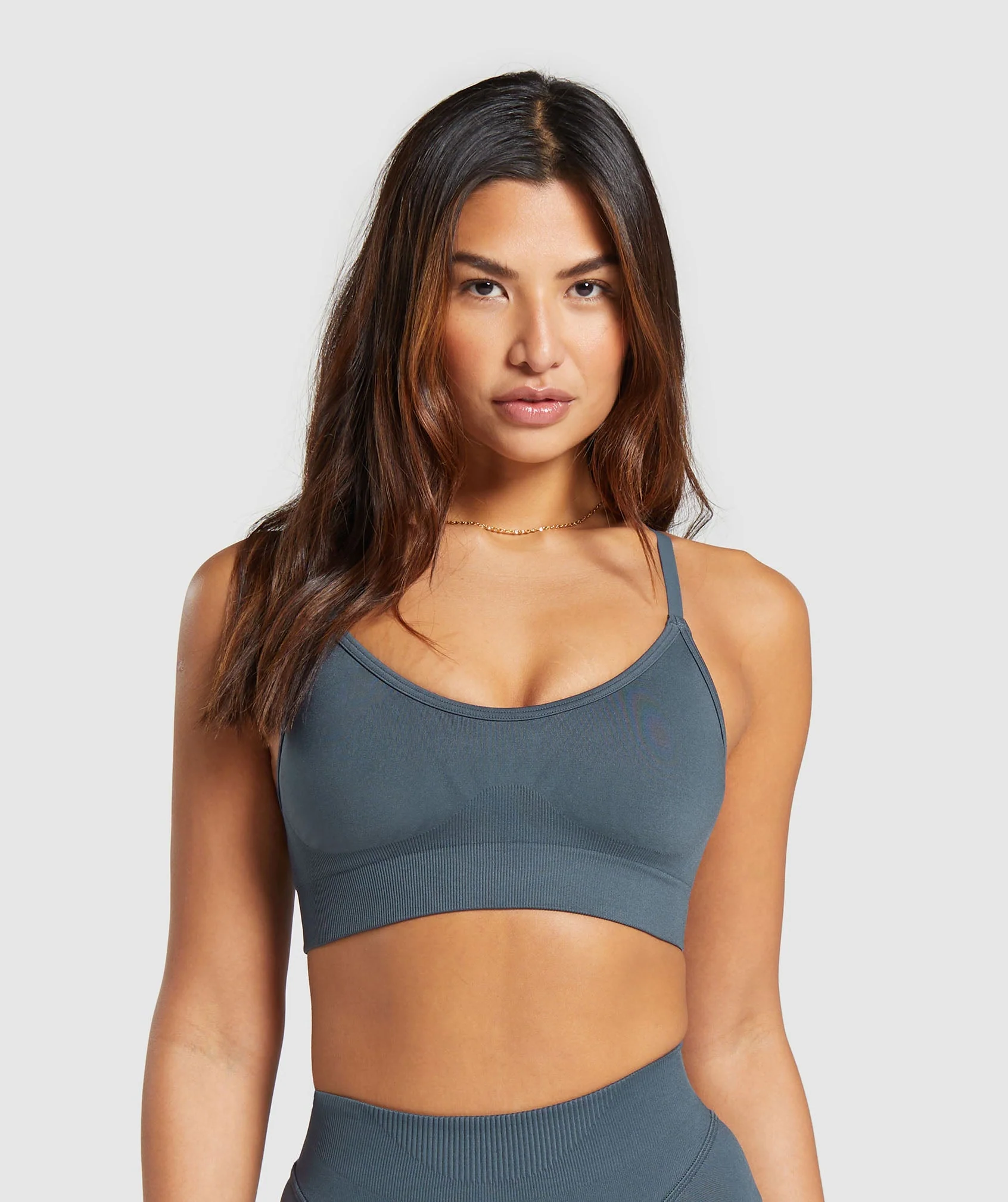 Gymshark Sweat Seamless Sports Bra 2.0 - Titanium Blue