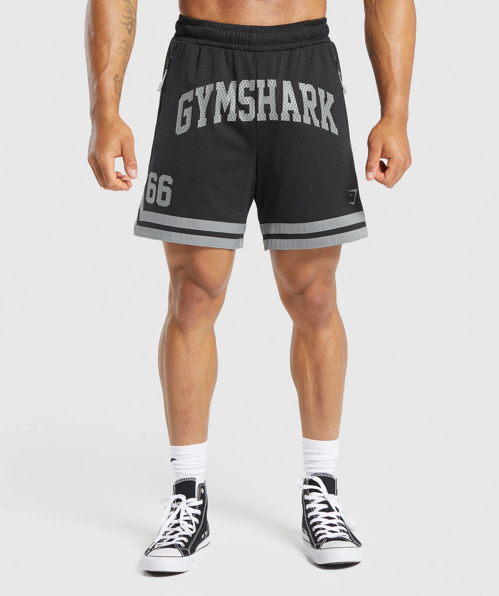 Gymshark Varsity Mesh Shorts - Black