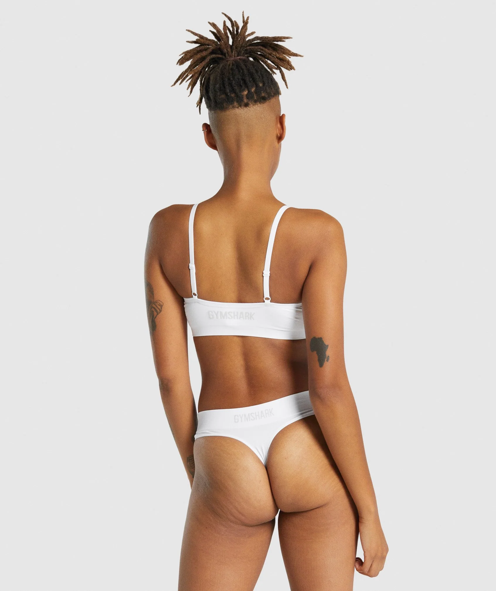 Gymshark Seamless Low Neck Bralette - White