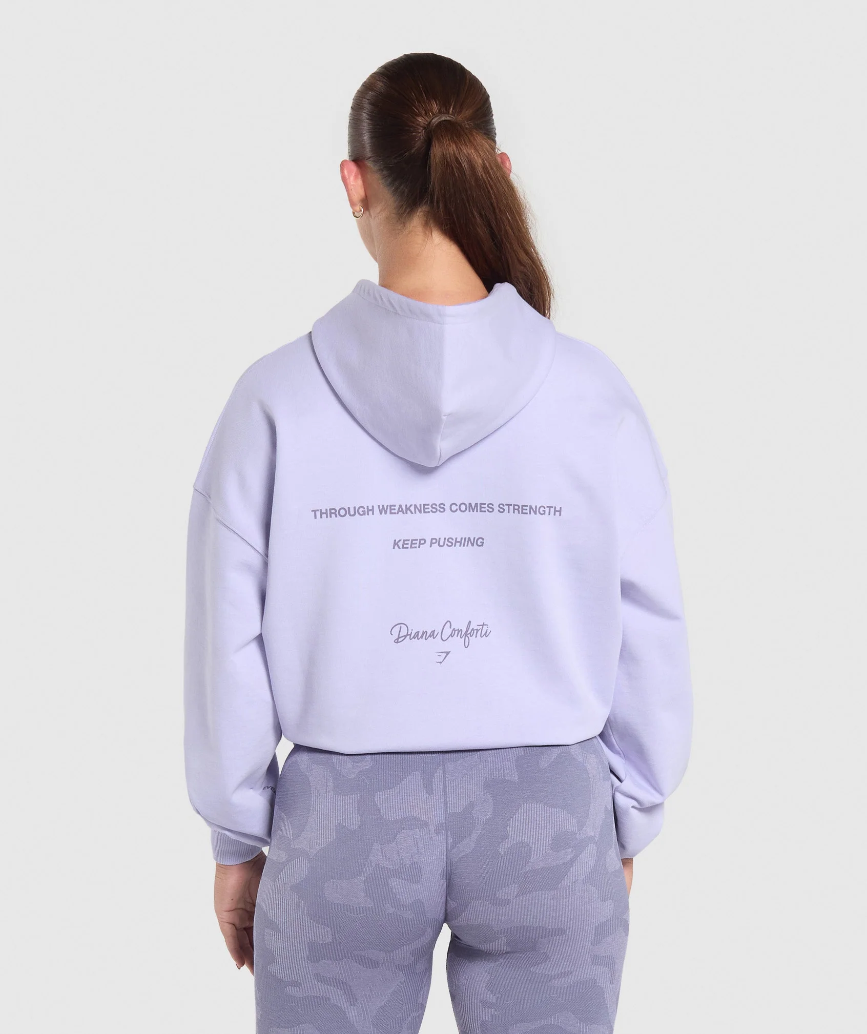 GS X Diana Oversized Graphic Hoodie - Powdered Lilac