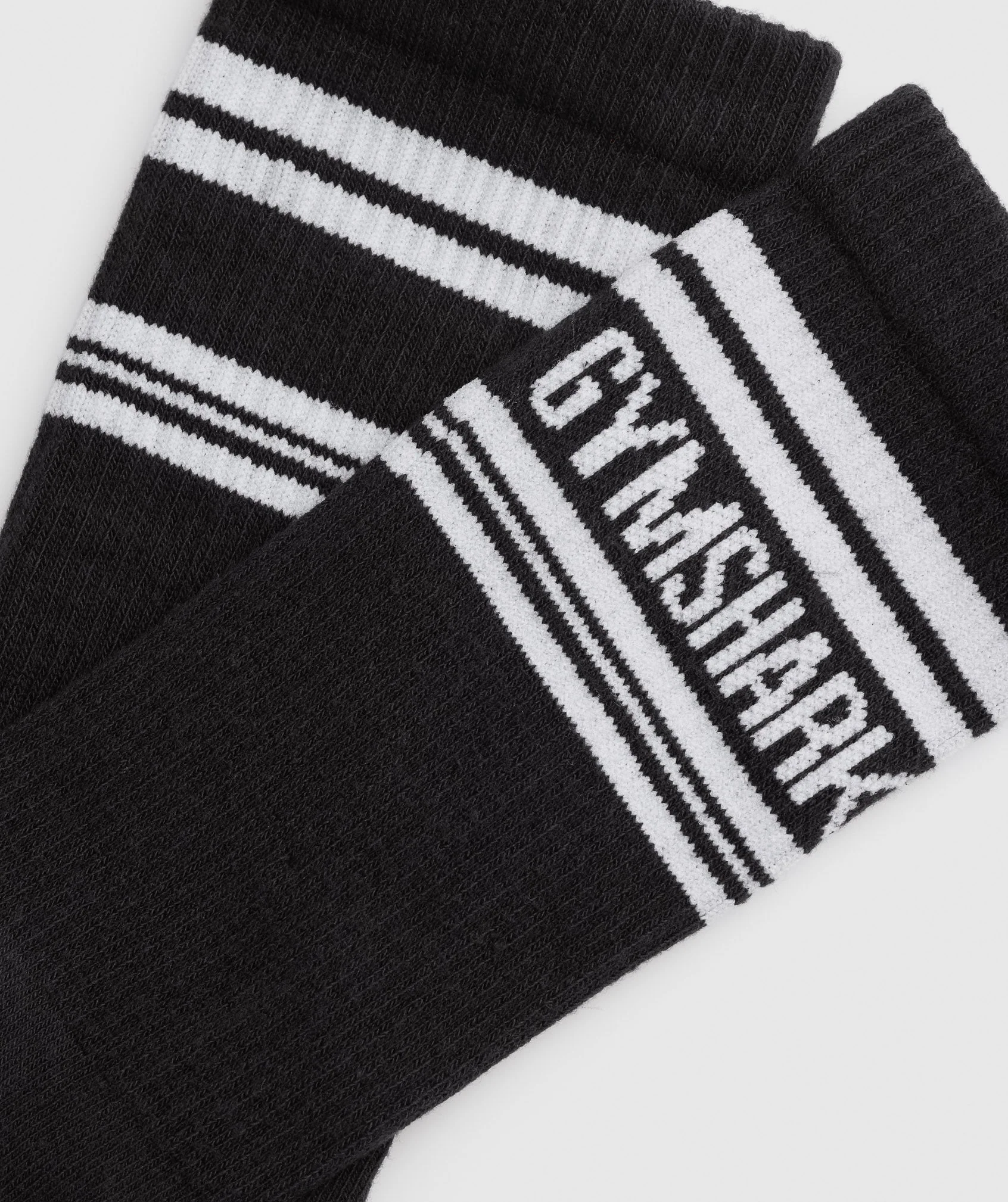 Gymshark Stripe Crew Single - Black/White