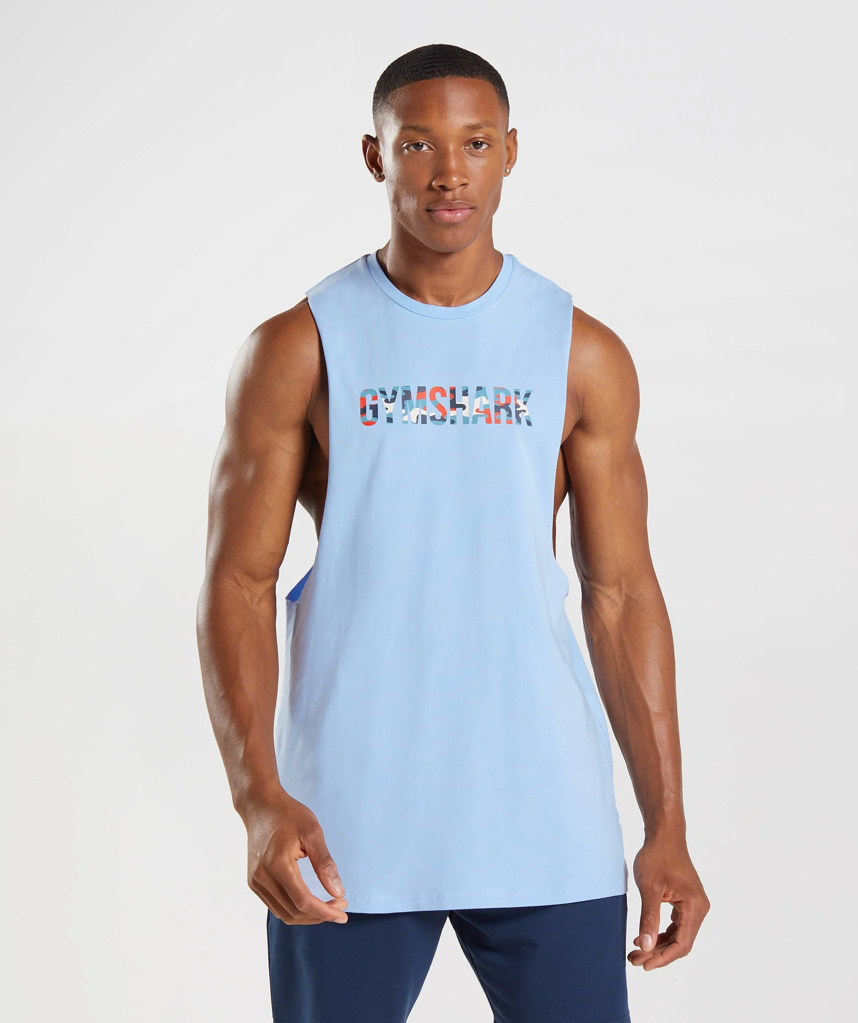 Gymshark Apollo Infill Drop Arm Tank - Moonstone Blue
