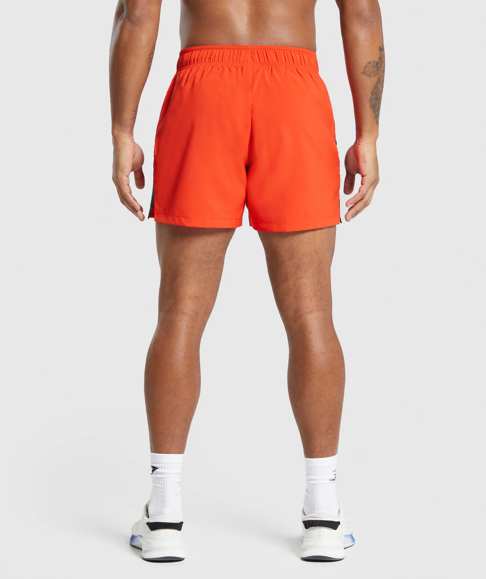 Gymshark Sport 5 Shorts - Electric Orange/Navy