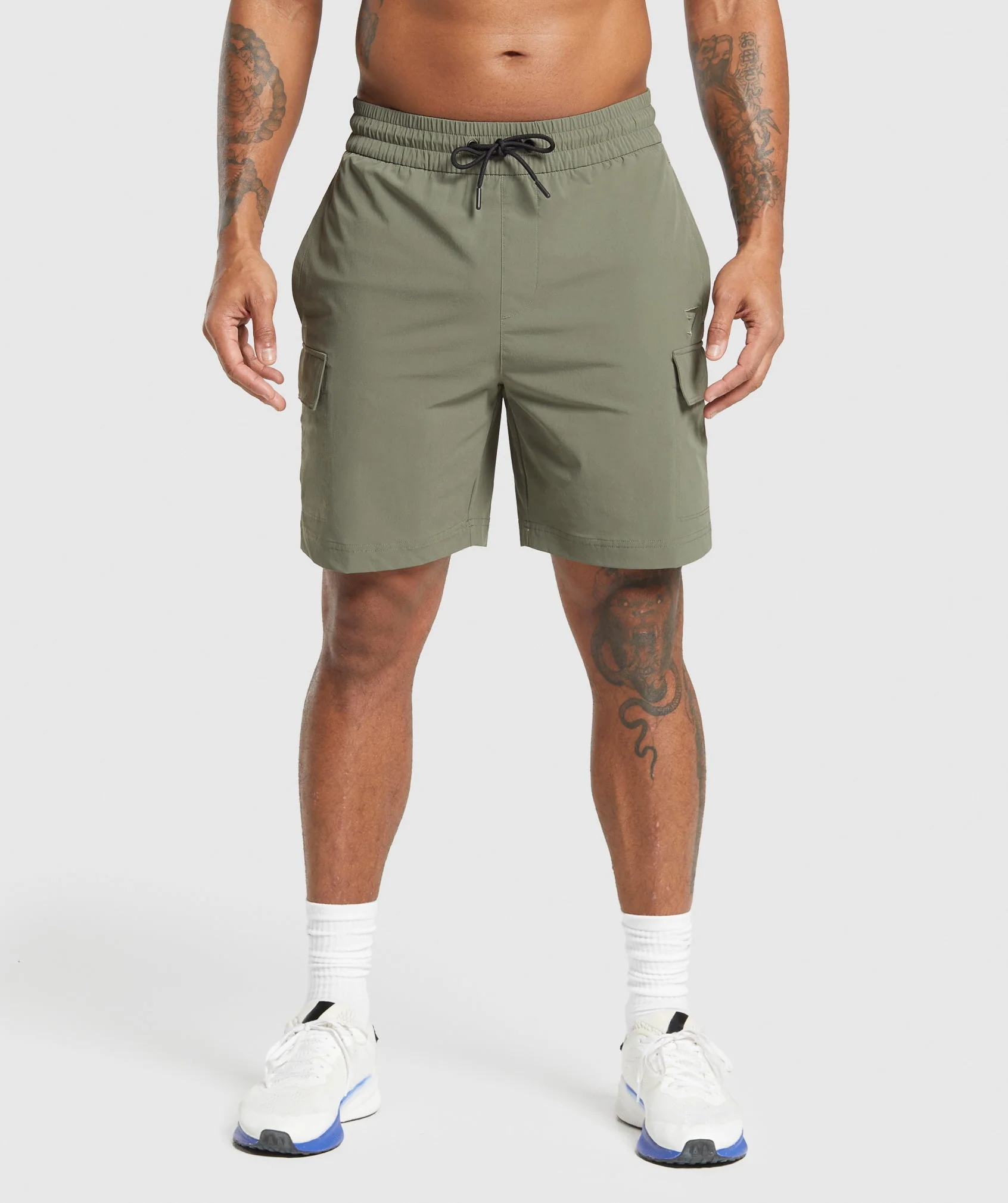 Gymshark Stretch Woven Cargo Shorts - Base Green