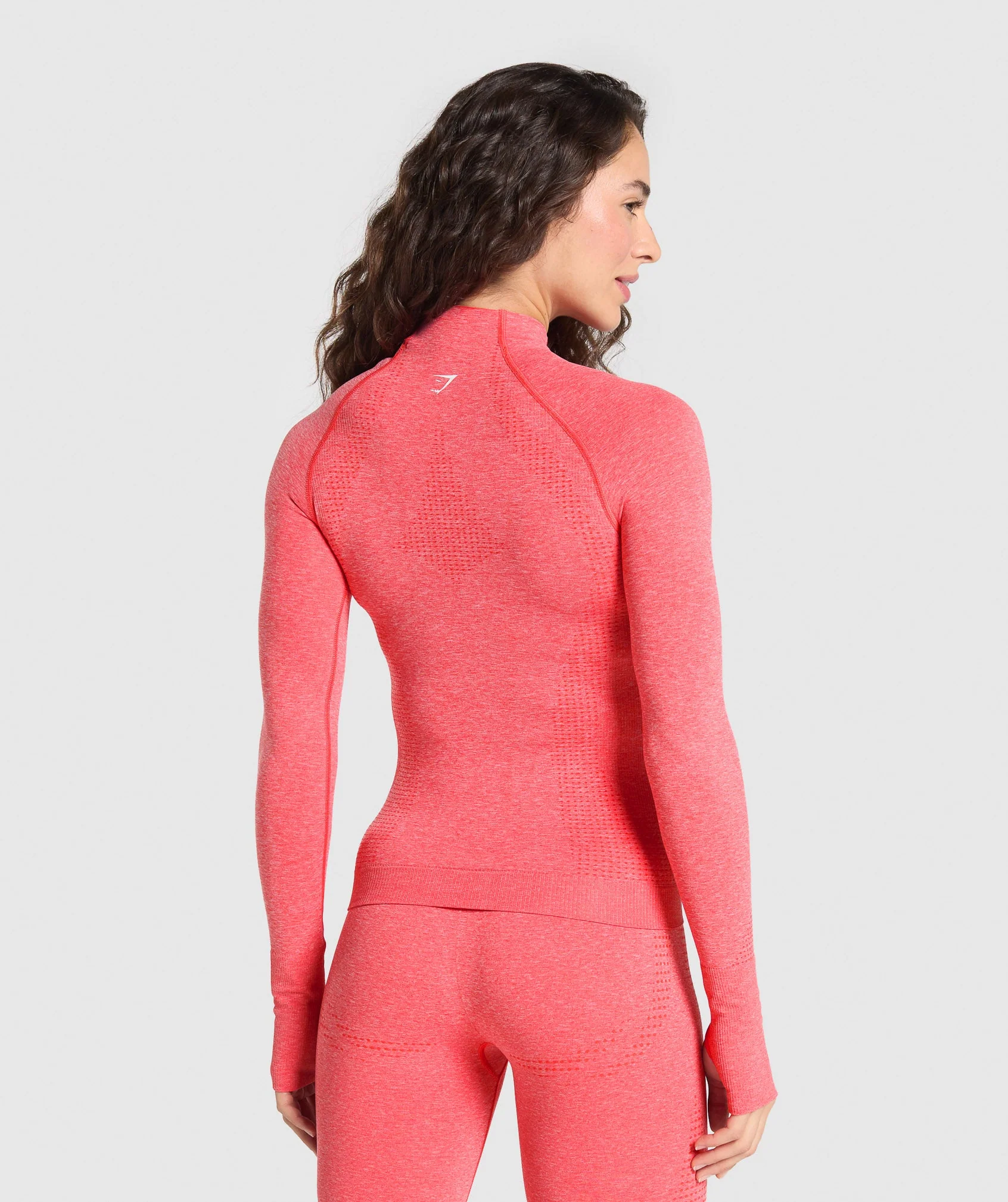 Gymshark Vital Seamless 2.0 Tight Tracktop - Coral Red Marl