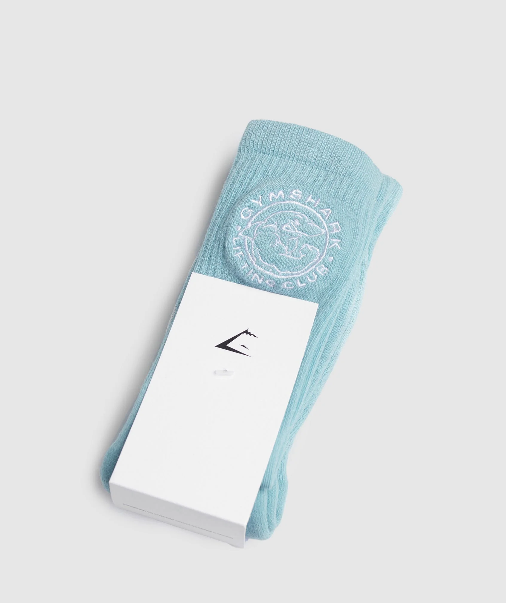 Gymshark Legacy Crew Socks 2pk - Iceberg Blue/White
