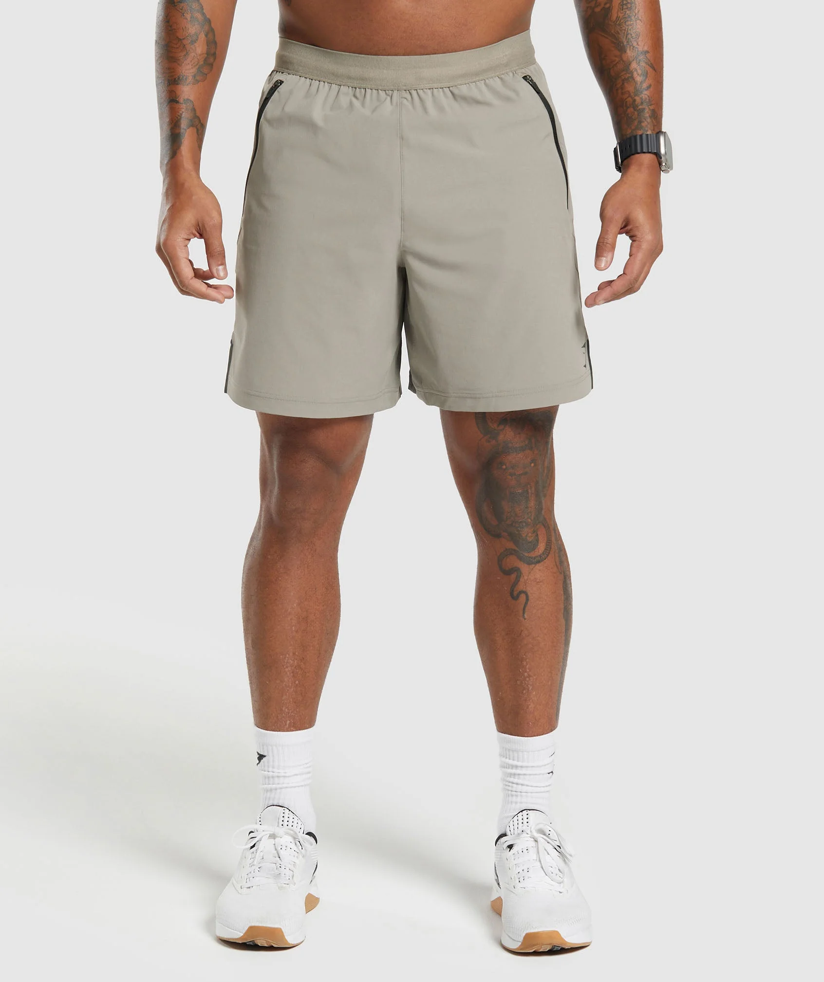 Gymshark Apex 7 Hybrid Shorts - Linen Brown