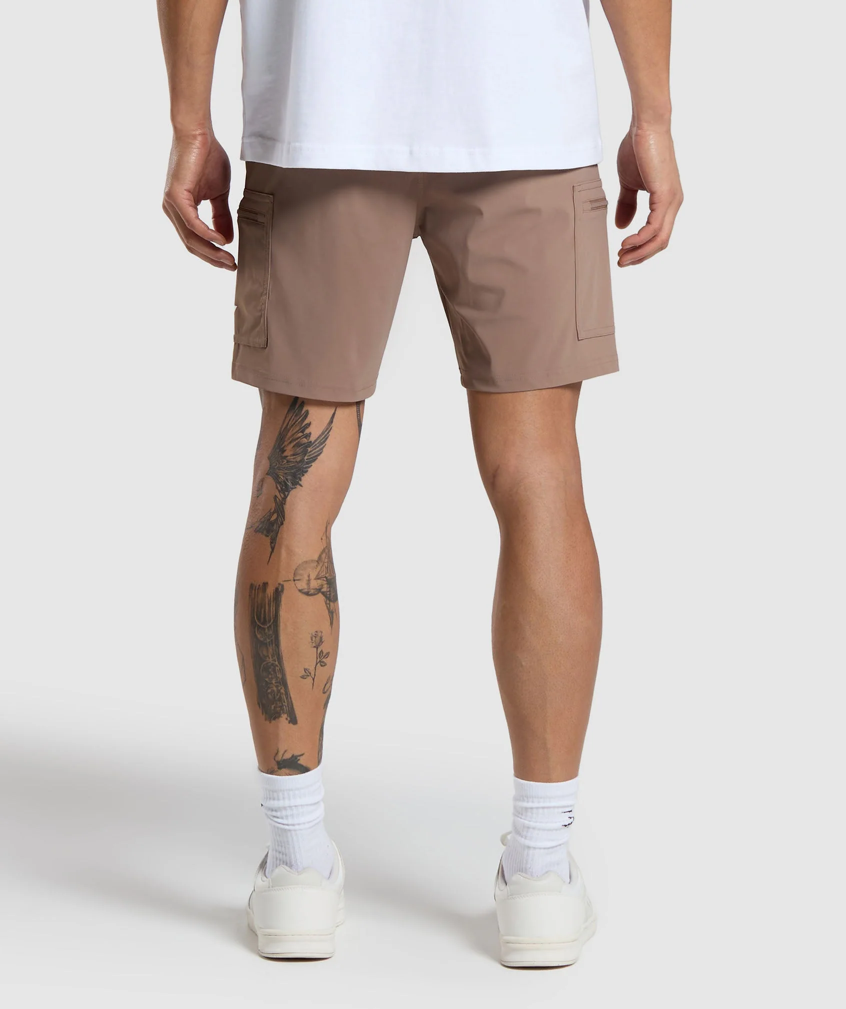 Gymshark Rest Day 6 Cargo Shorts - Mocha Mauve