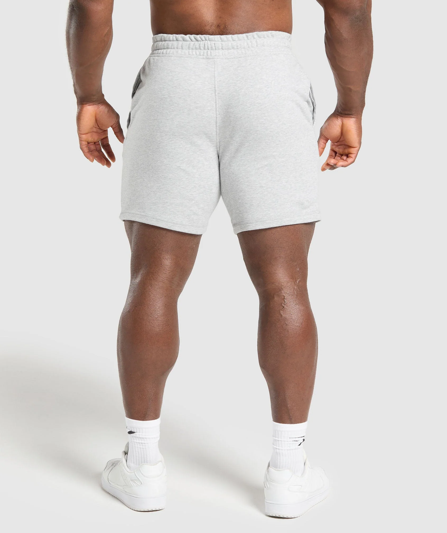 Gymshark XXL Graphic Shorts - Light Grey Core Marl