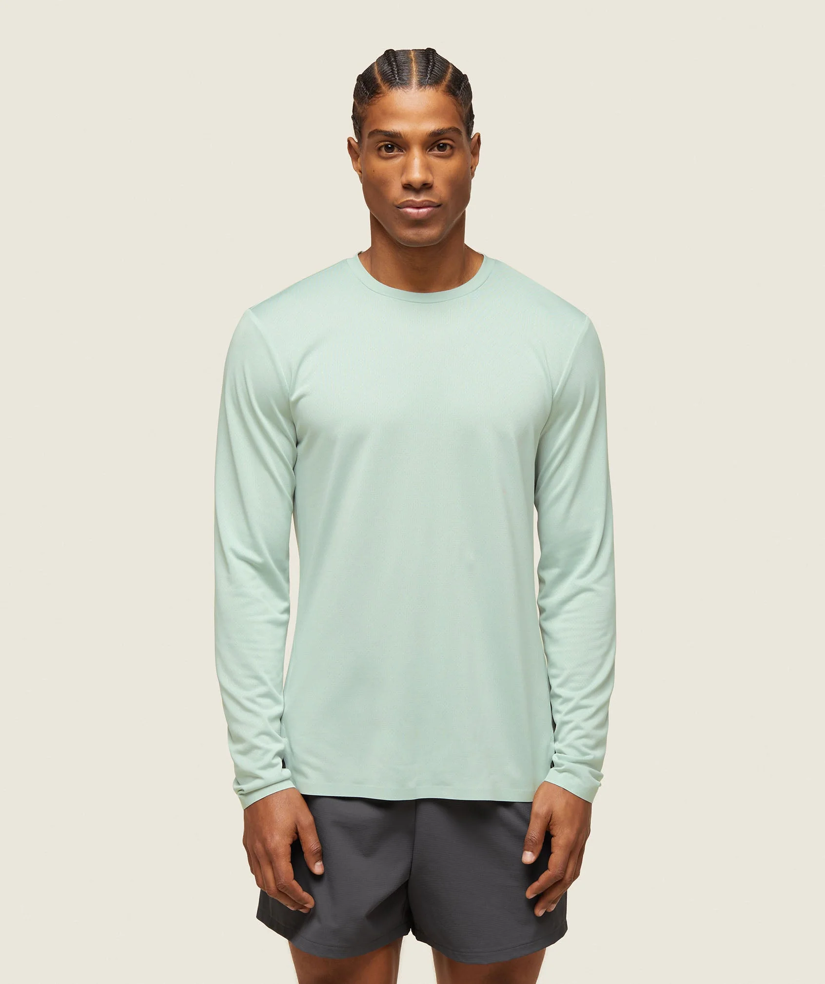 Gymshark everywear Tech Long Sleeve Tee - Cool Turquoise