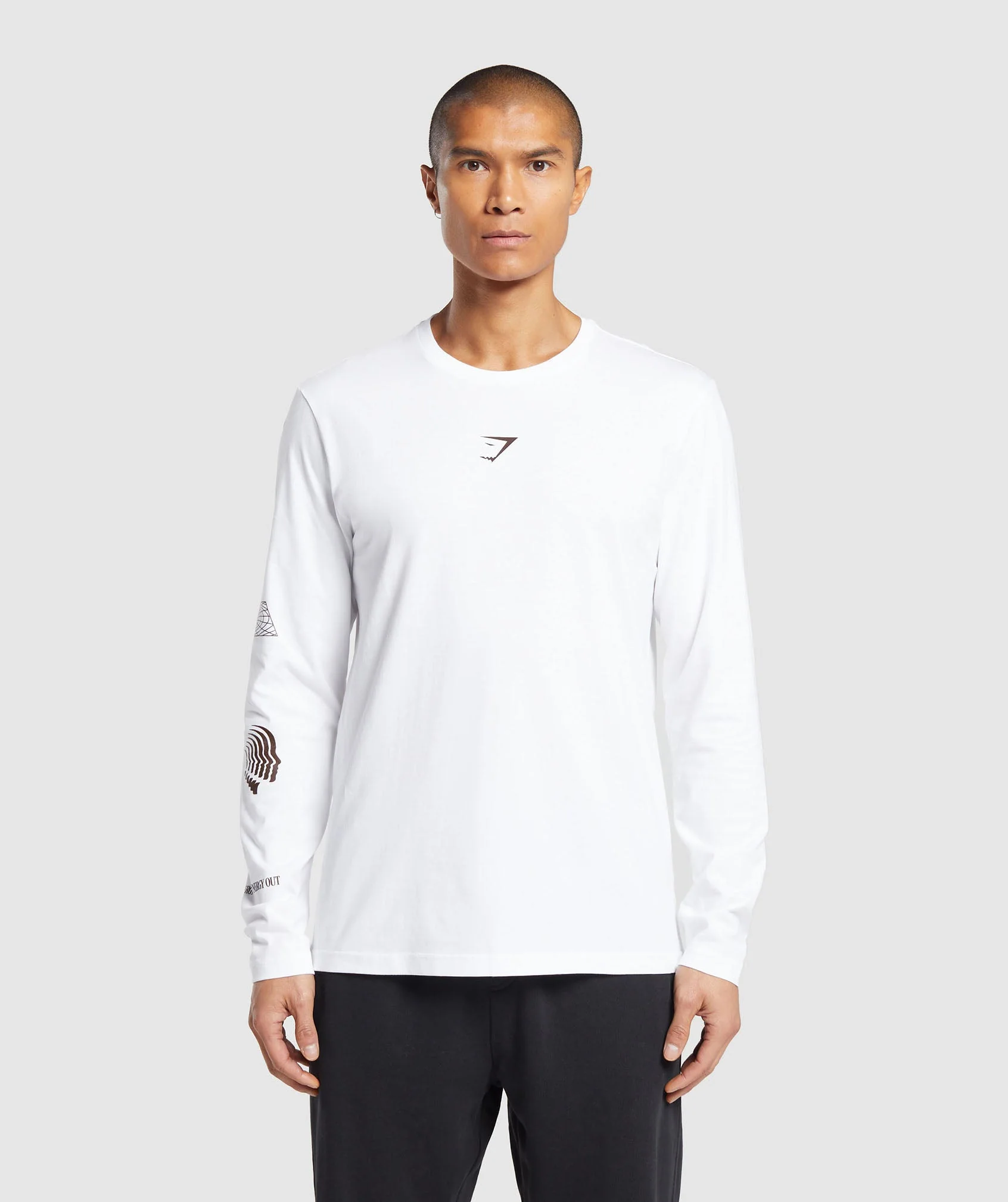 Gymshark Hybrid Wellness Long Sleeve T-Shirt - White