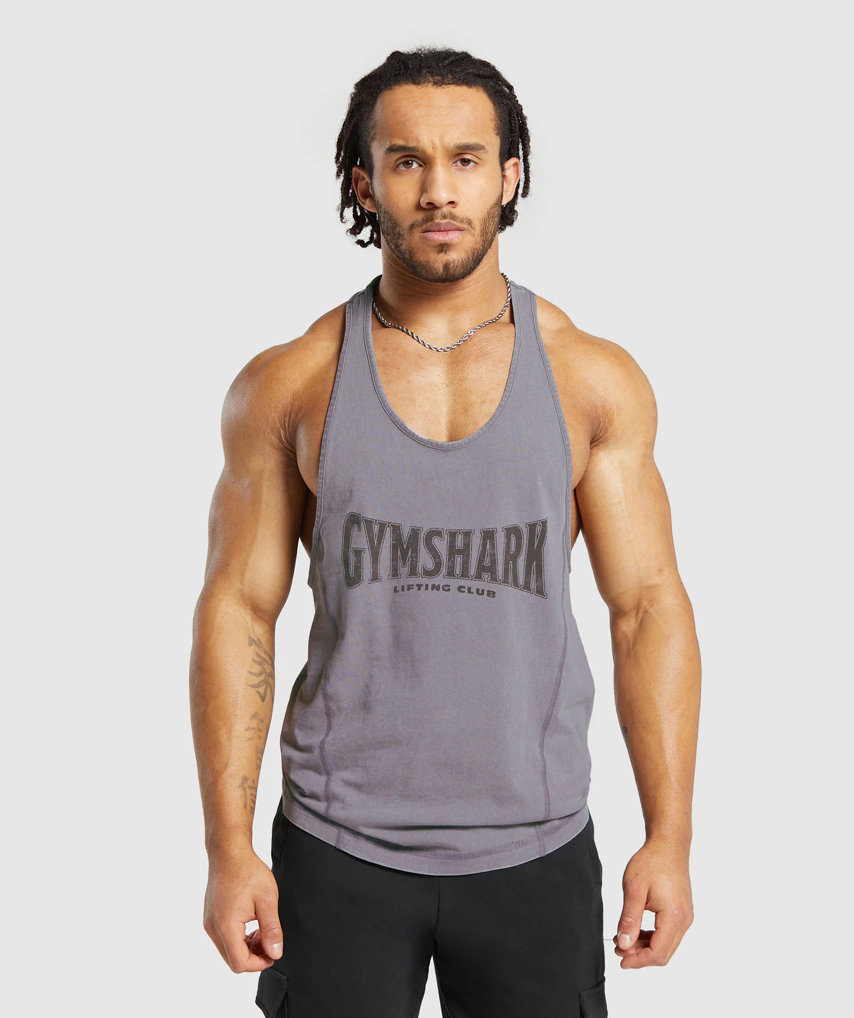 Gymshark Heritage Washed Stringer - Fog Purple