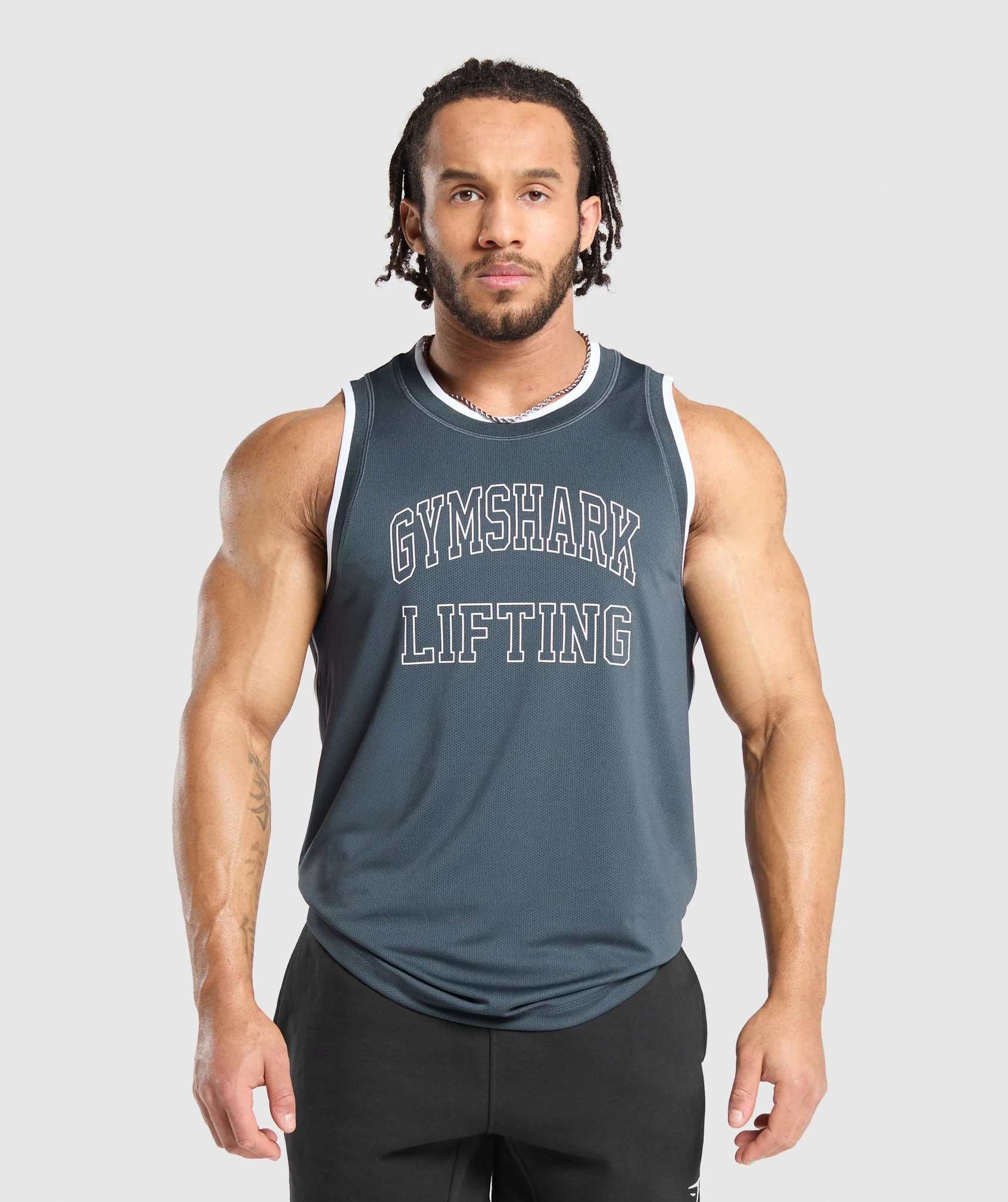 Gymshark Mesh Tank - Titanium Blue