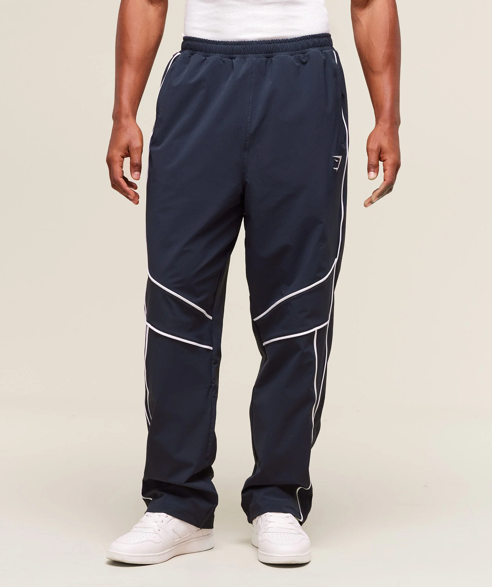 Gymshark Retro Crinkle Track Pants - Heavy Blue