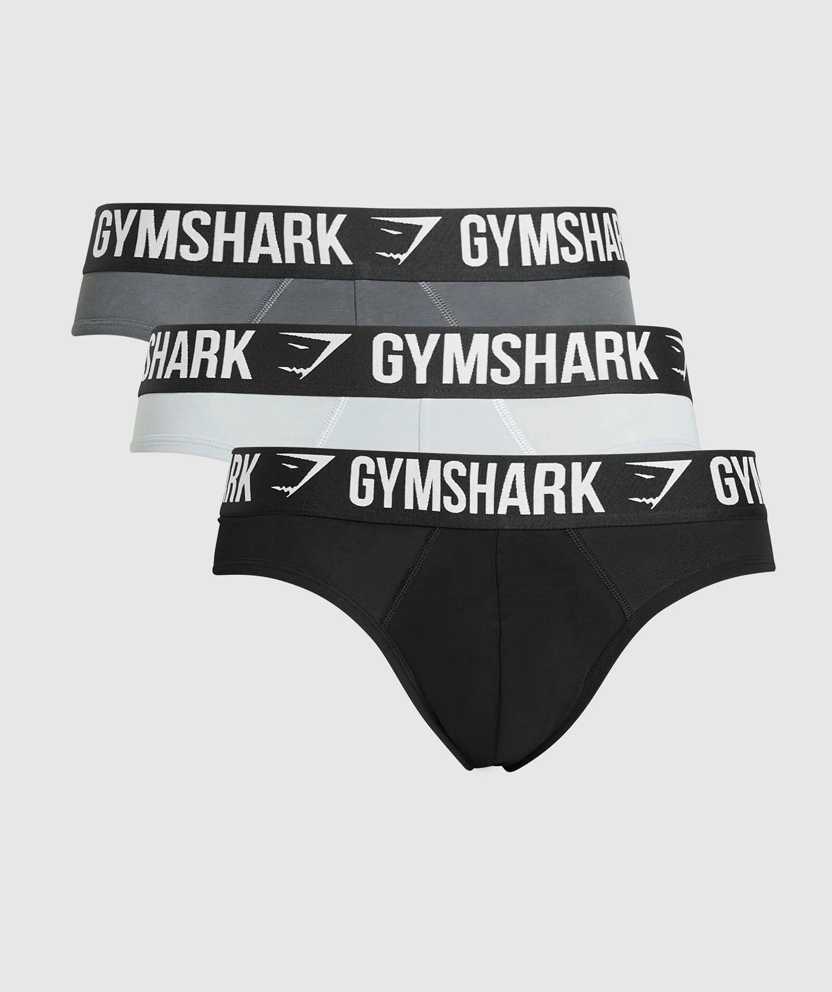 Gymshark Brief 3PK - Black/Pitch Grey/Light Grey