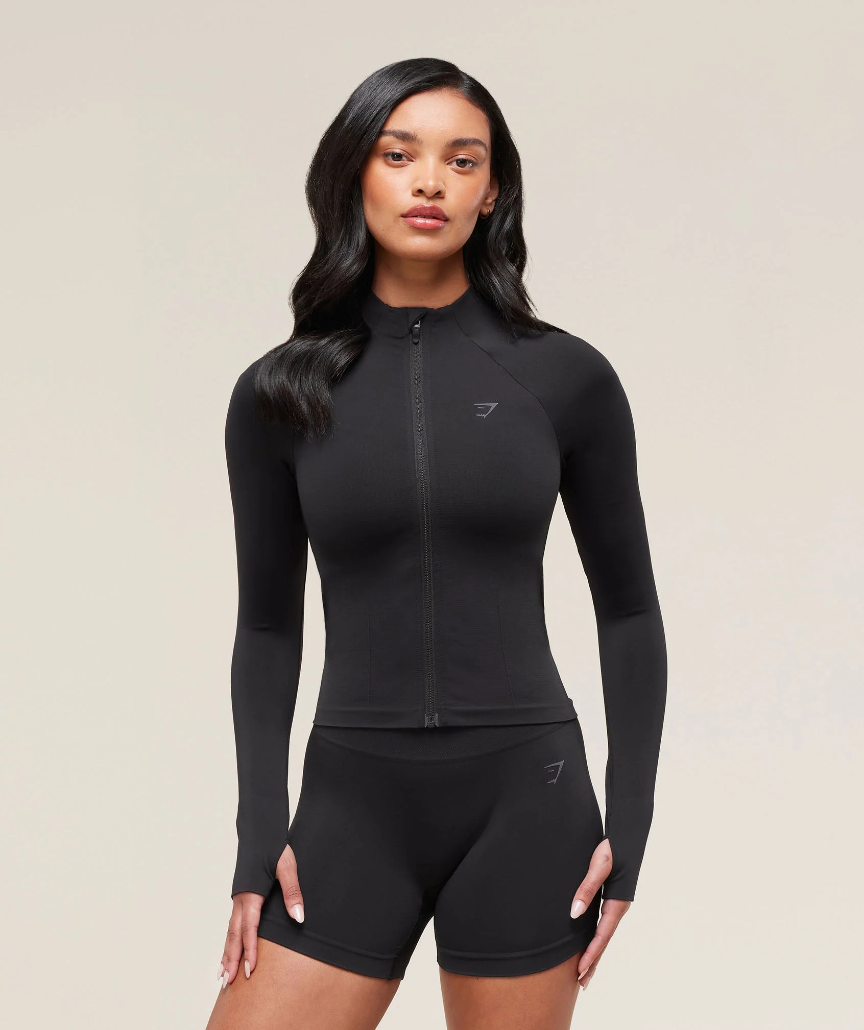 Gymshark Soft Sculpt Zip Up Jacket - Black