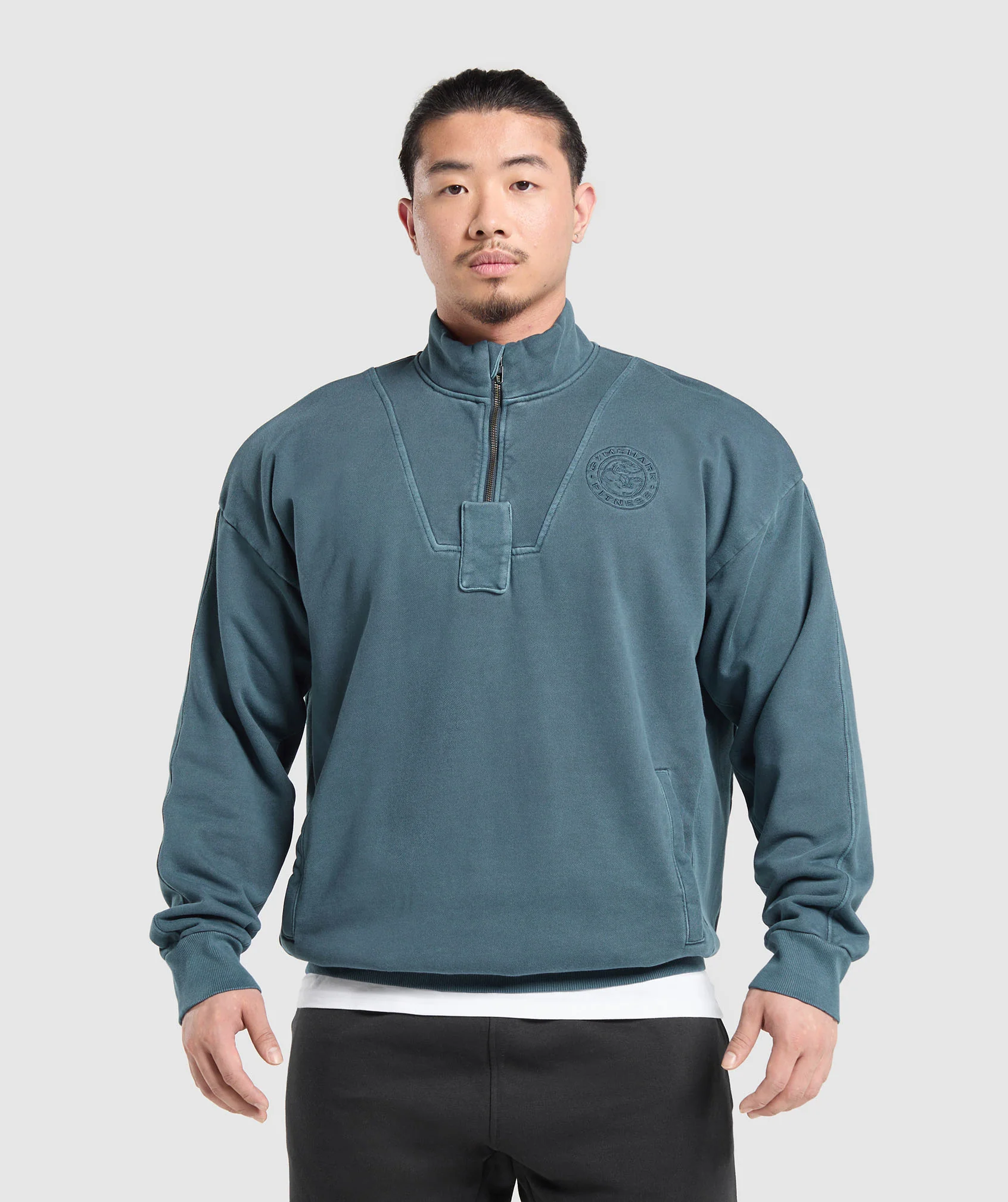 Gymshark Premium Legacy 1/4 Zip - Cargo Blue