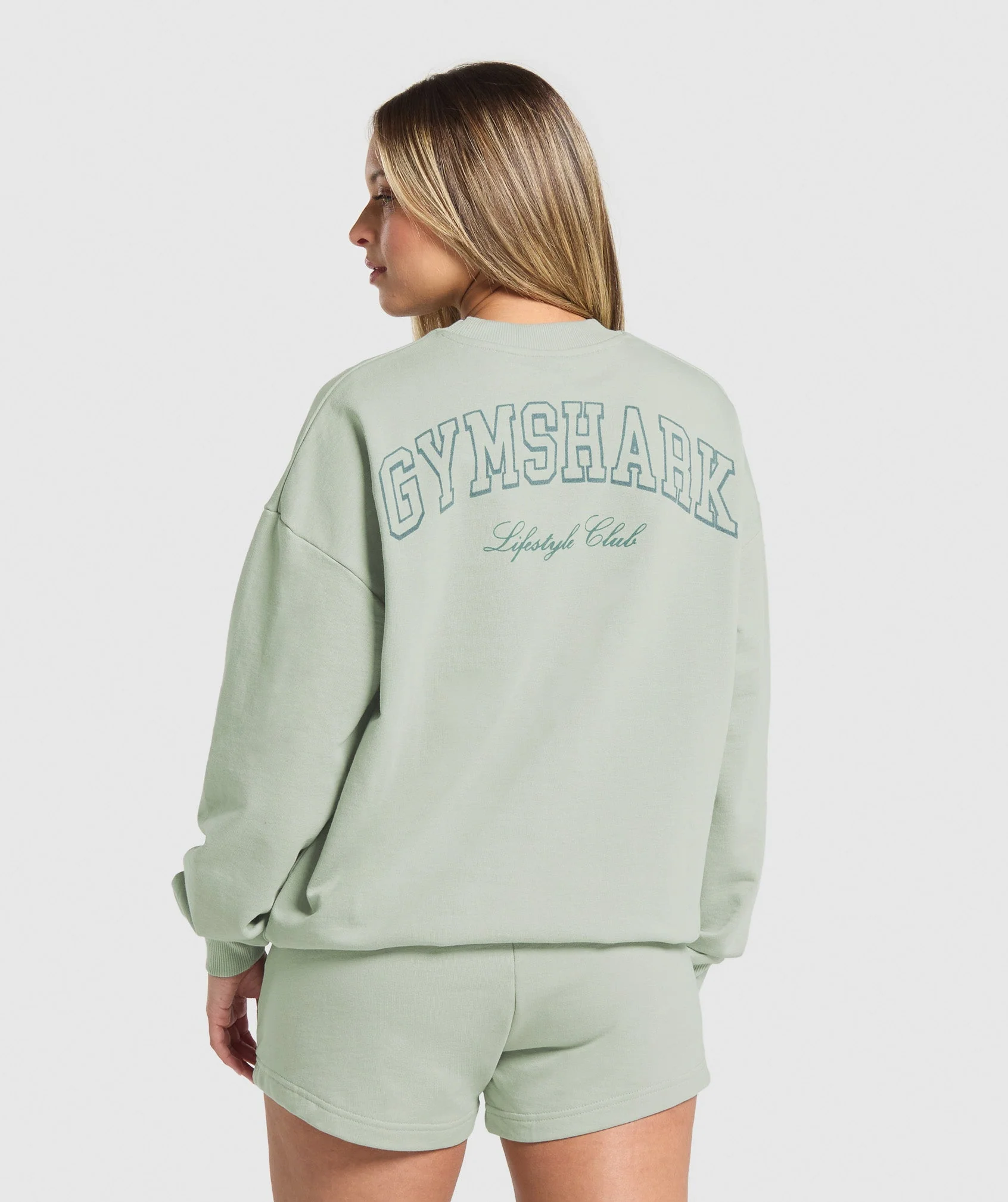 Gymshark Campus Classics Graphic Sweatshirt - Stone Grey