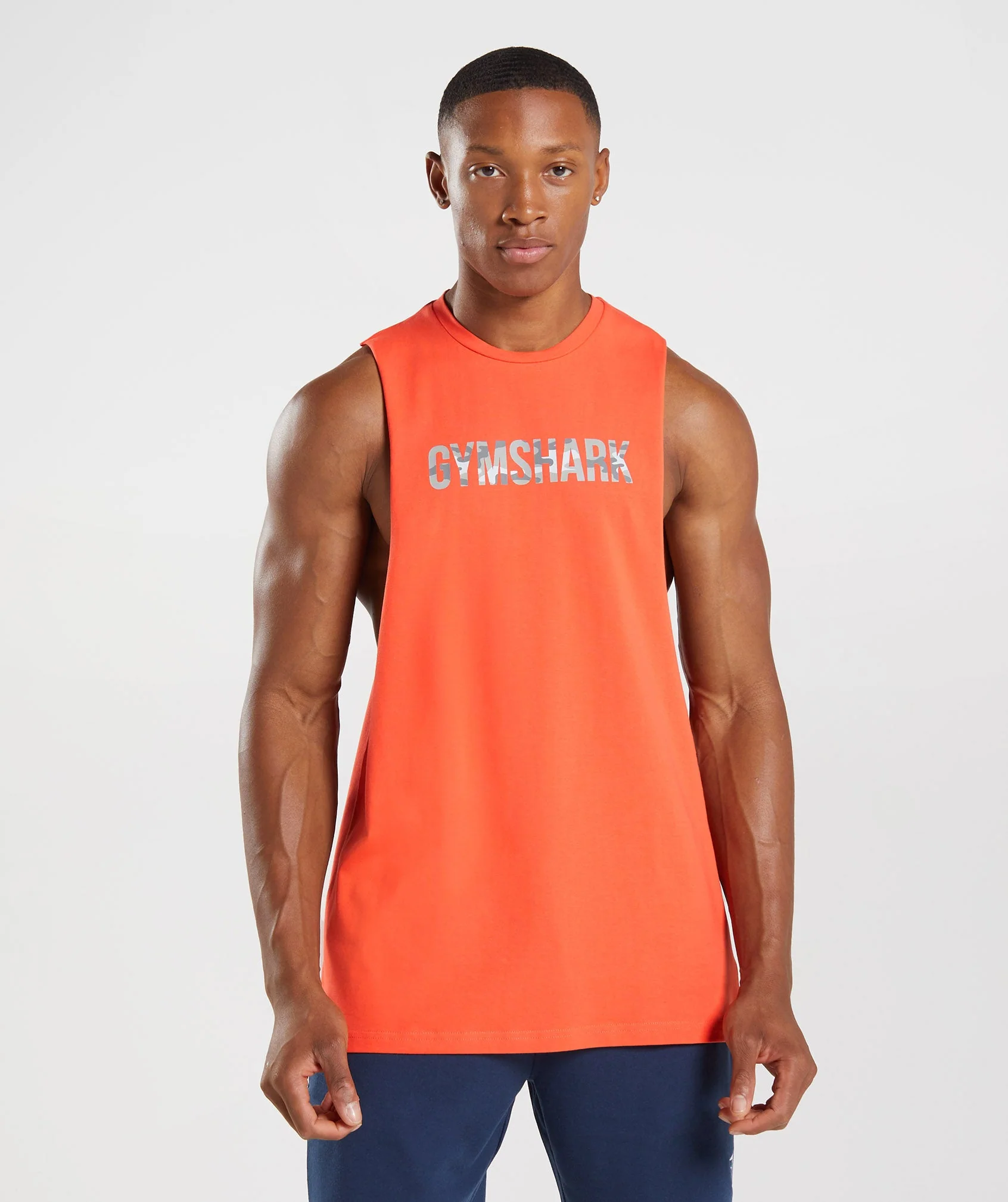 Gymshark Apollo Infill Drop Arm Tank - Papaya Orange