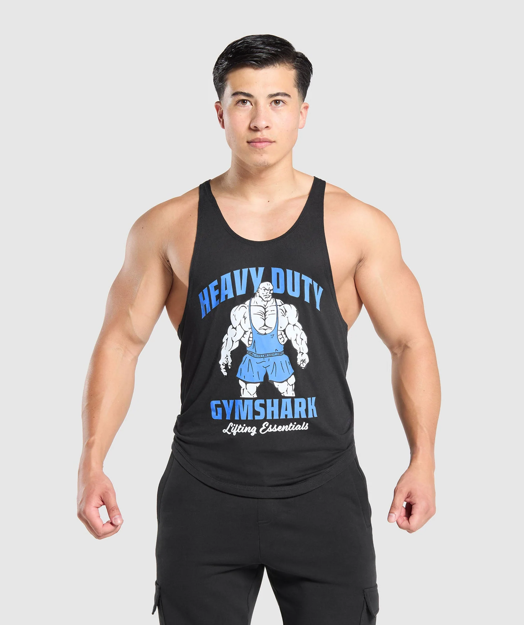 Gymshark Heavy Duty Lifter Stringer - Black