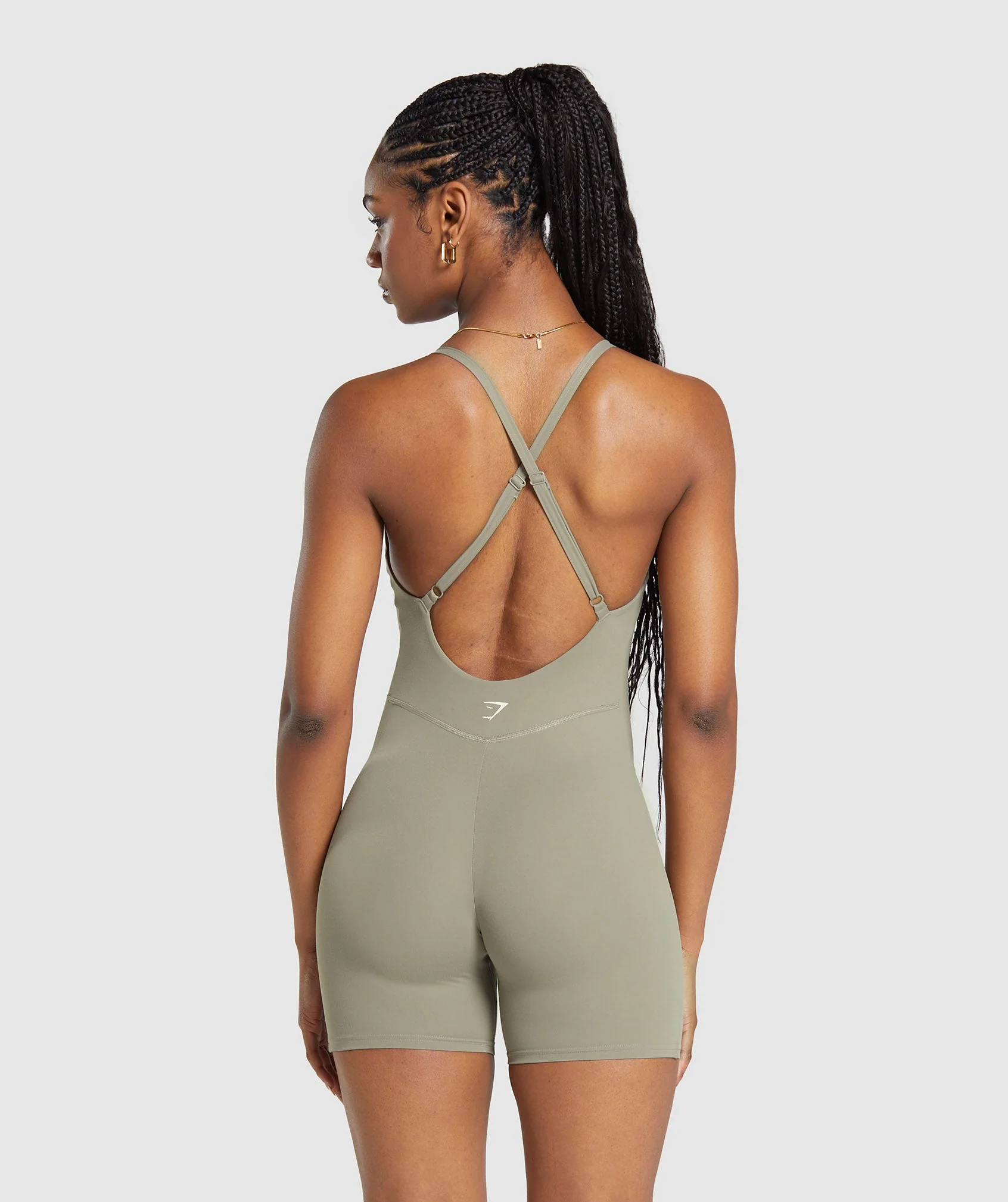 Gymshark Strappy All in One - Linen Brown