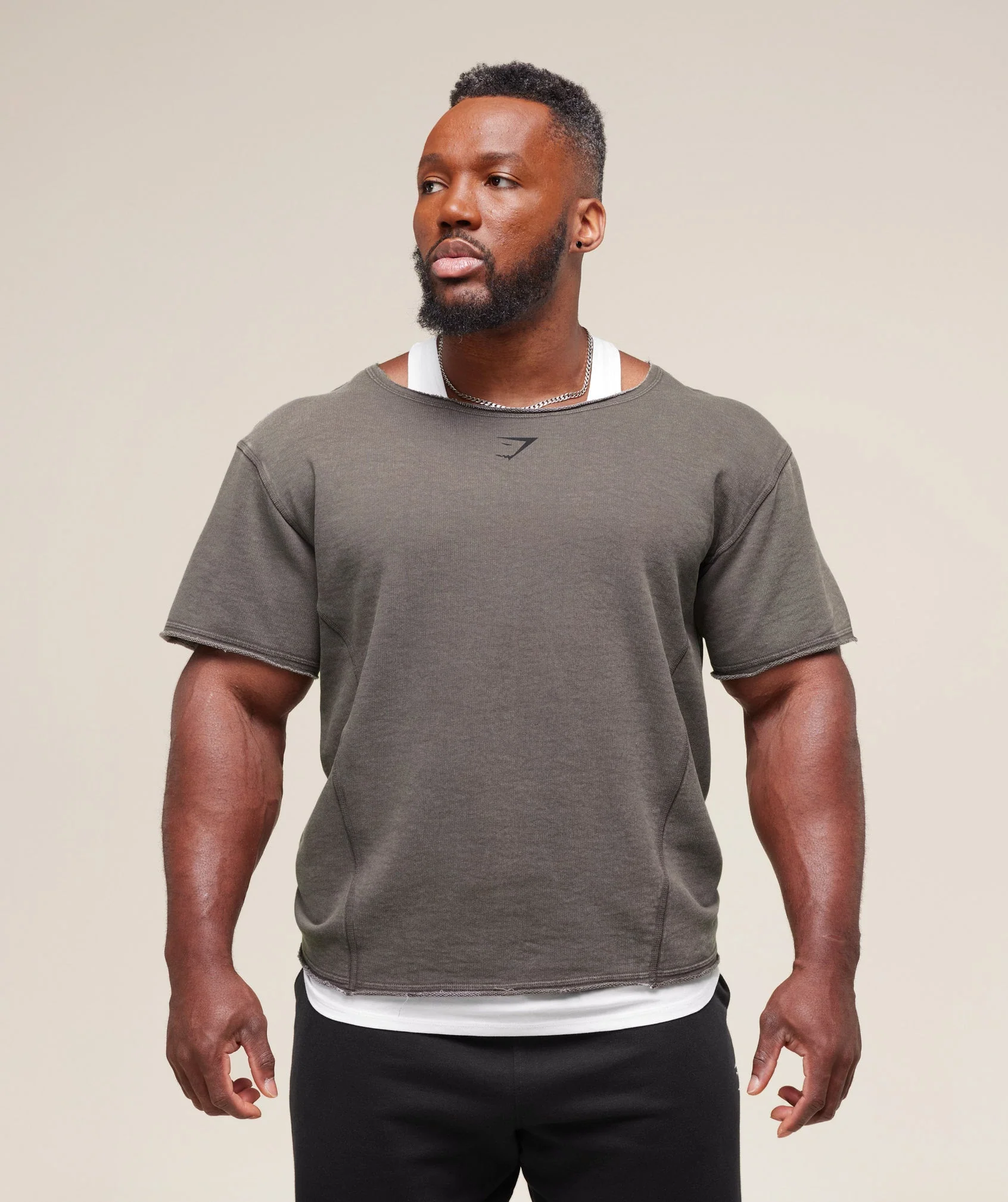 Gymshark Heritage Washed Rag Top - Onyx Grey