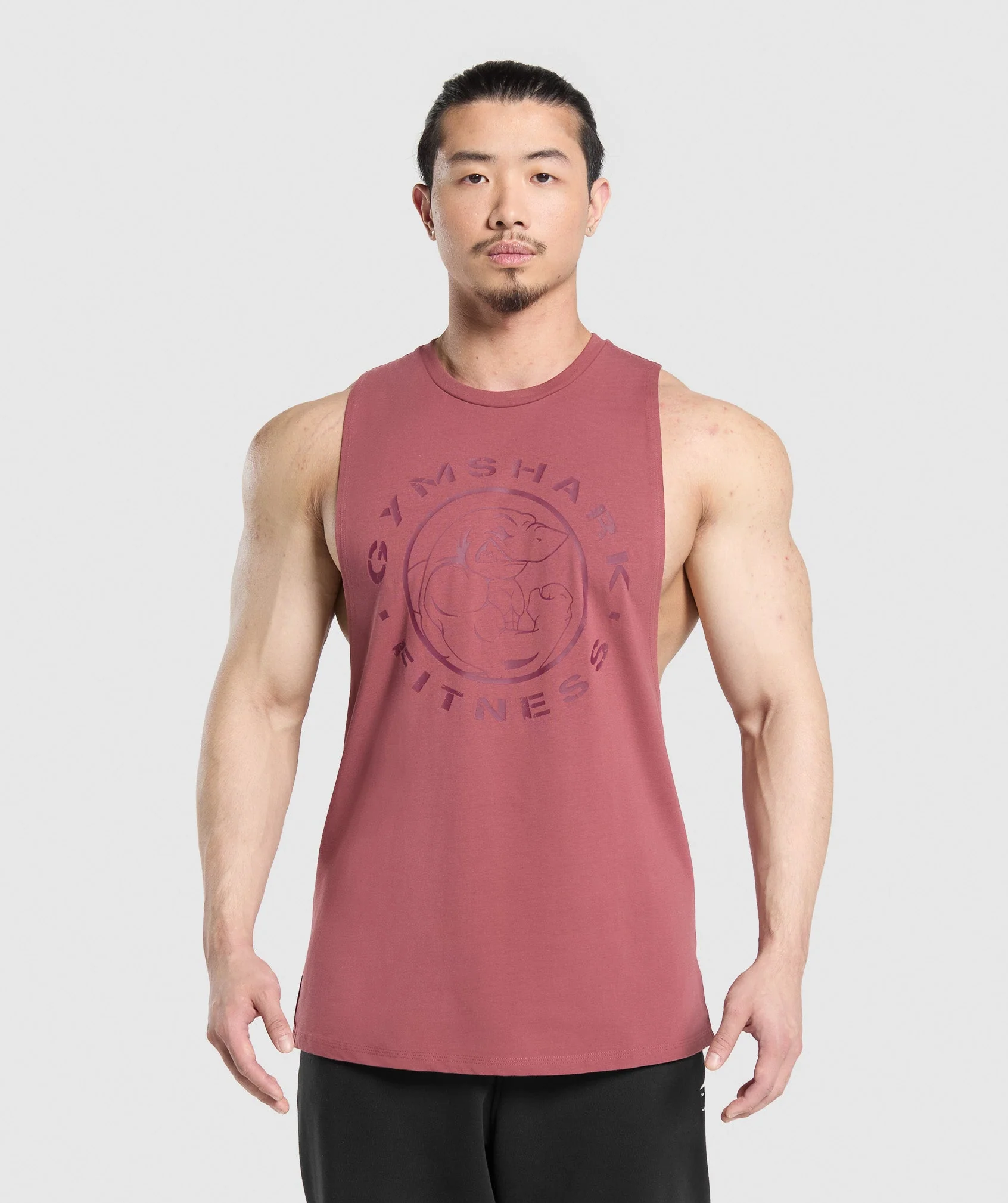 Gymshark Legacy Drop Arm Tank - Washed Berry Pink