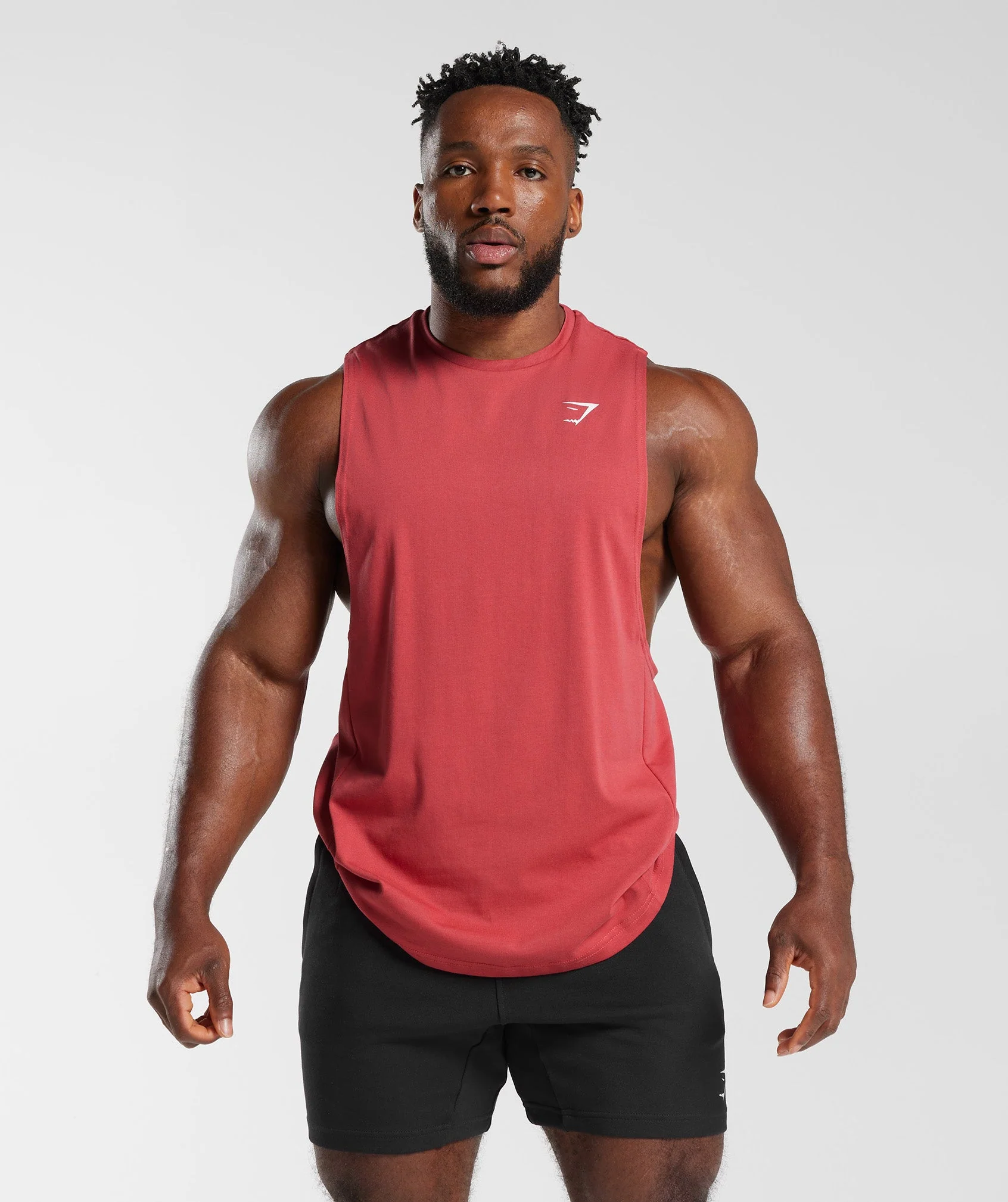 Gymshark React Drop Arm Tank - Sundried Red