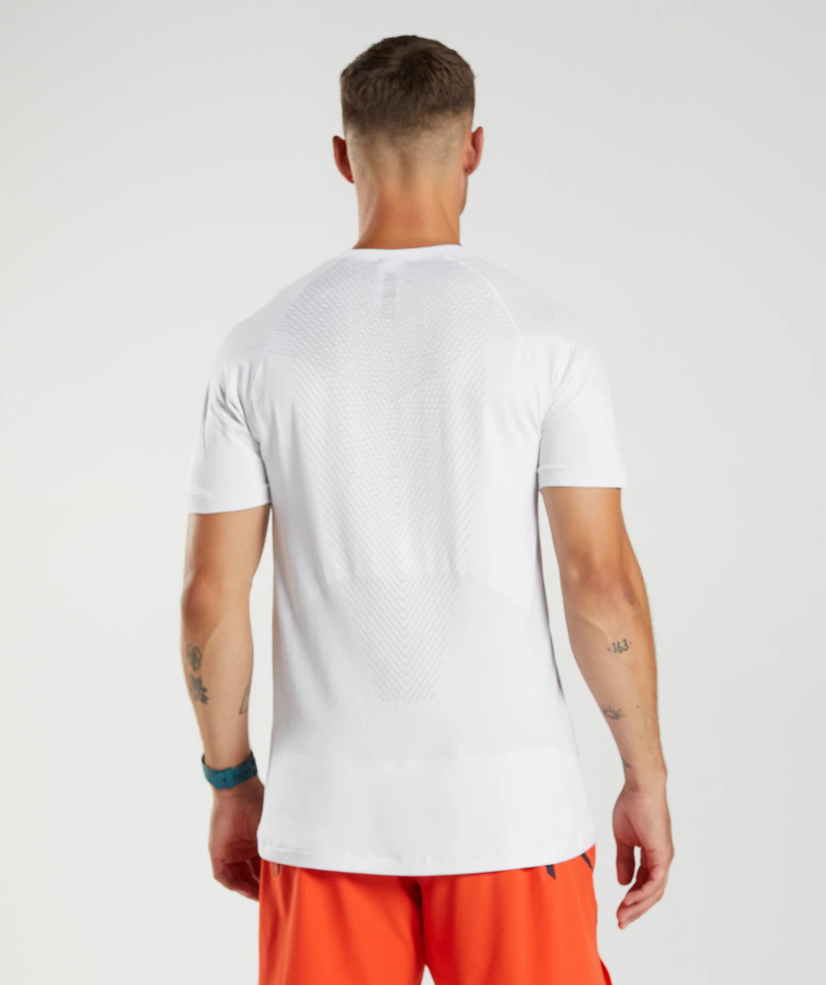 Gymshark Apex Seamless T-Shirt - White/Light Grey