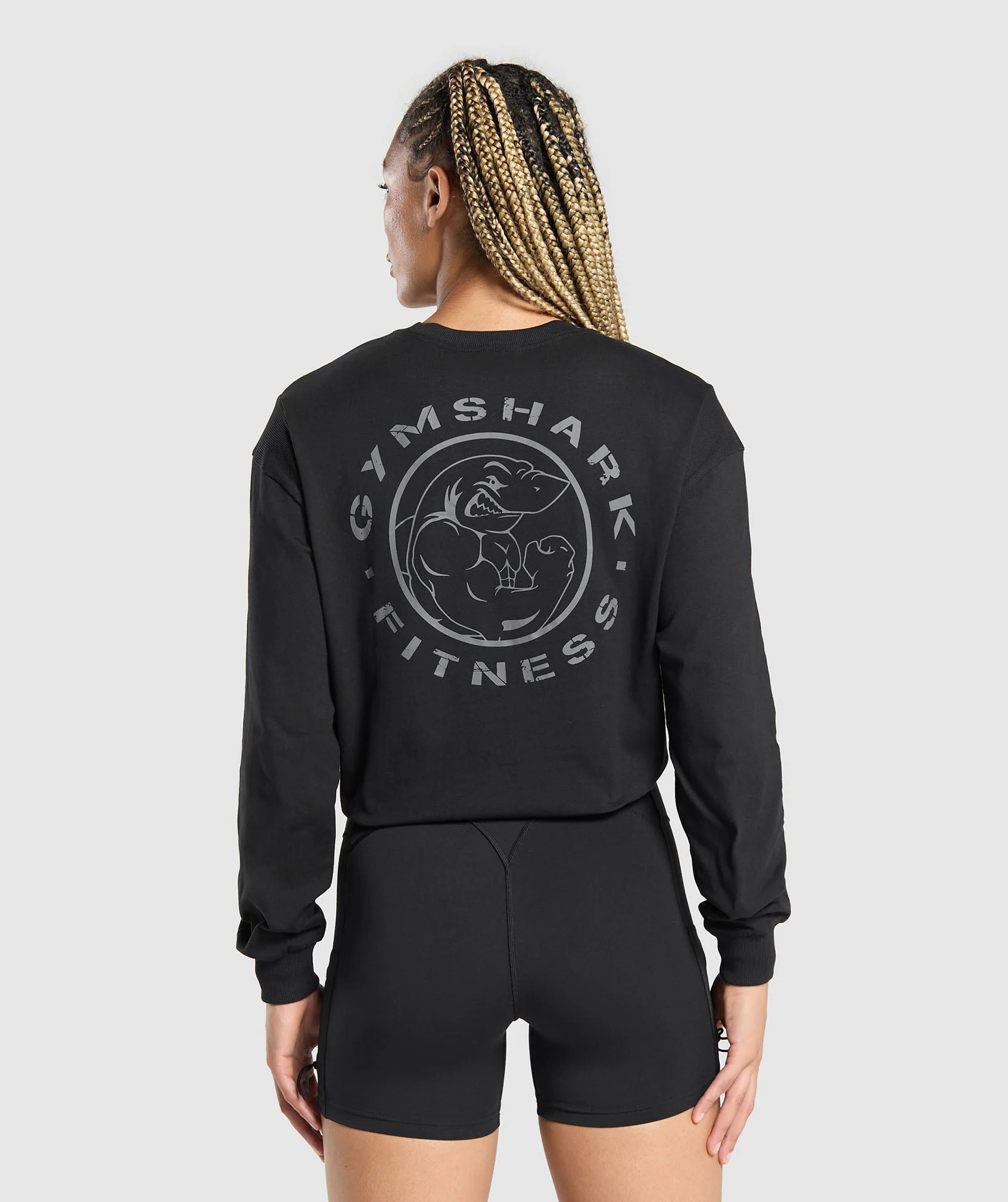 Gymshark Legacy Oversized Long Sleeve Top - Black
