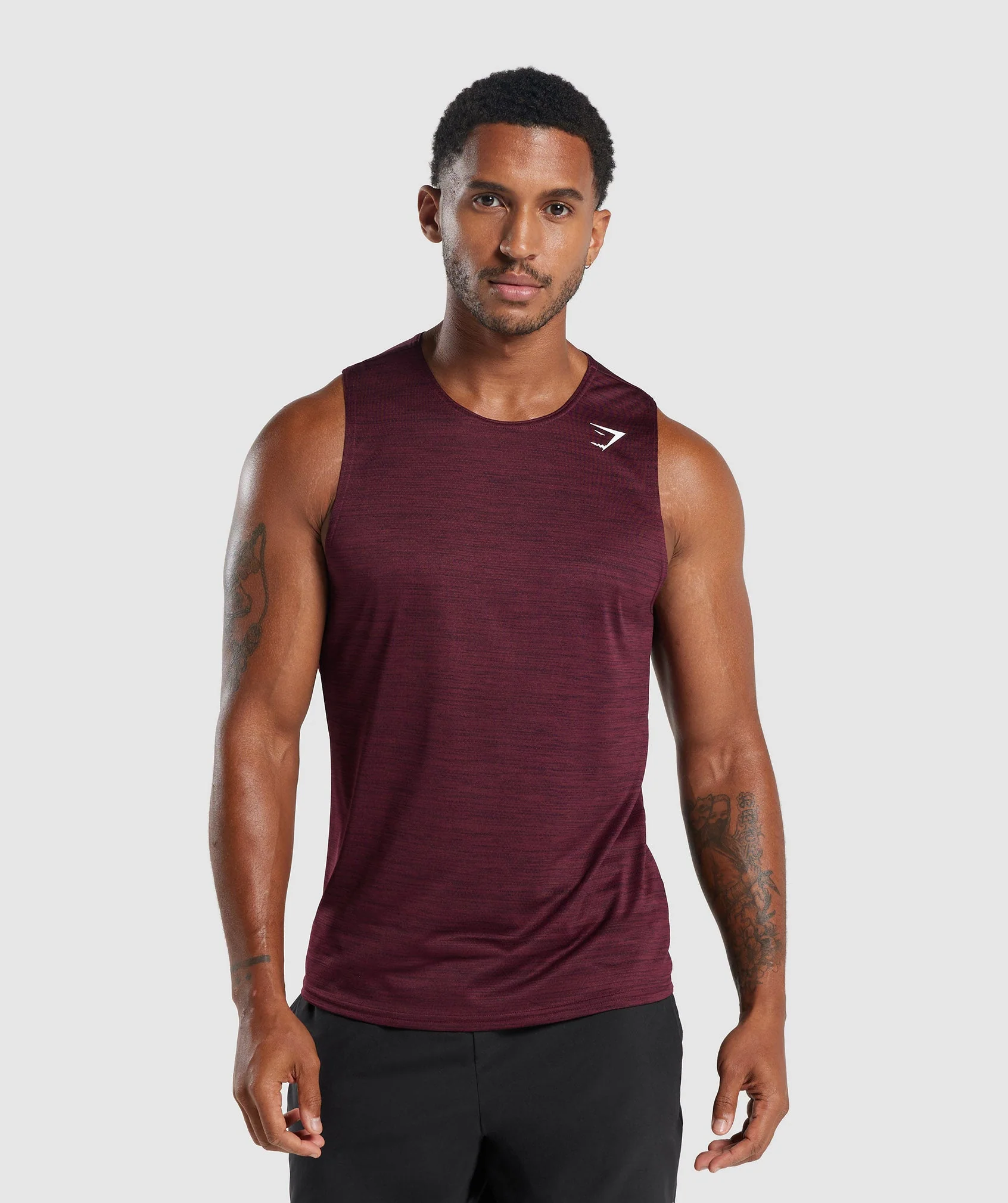 Gymshark Arrival Marl Tank - Plum Pink/Plum Brown Marl